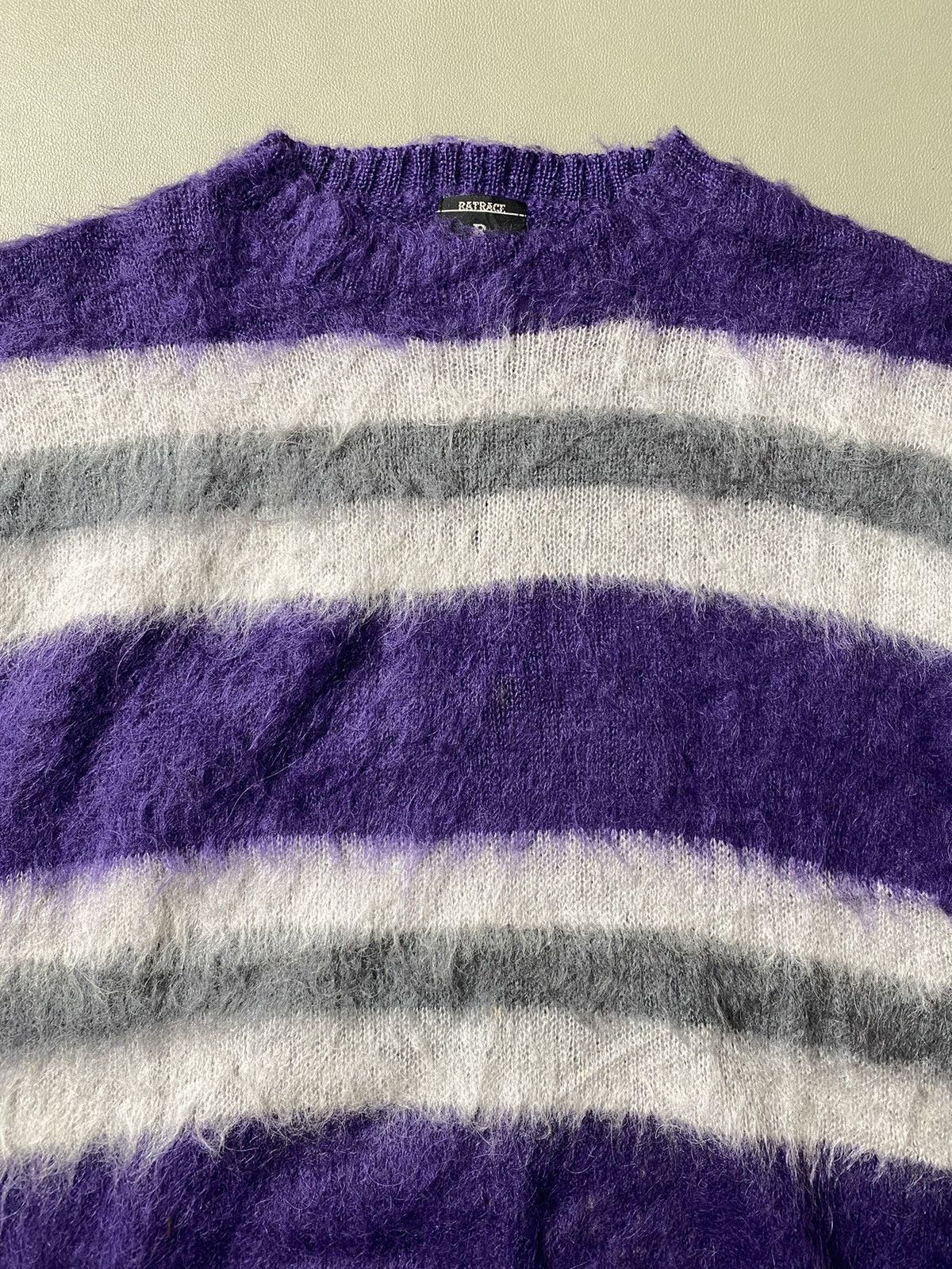 Hysteric Glamour × If Six Was Nine × Japanese Brand Ratrace Mohair Striped Knit Sweater Size US L / EU 52-54 / 3 - 4 Thumbnail