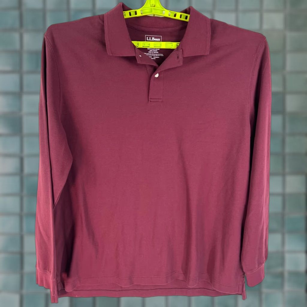 Vintage LL Bean Mens Long Sleeve Henley Shirt T-Shirt XXL Maroon Regular Fit 2XL Cotton Knit Button Vintage-Style Outdoor Classic 90s? Size US XXL / EU 58 / 5 - 1 Thumbnail