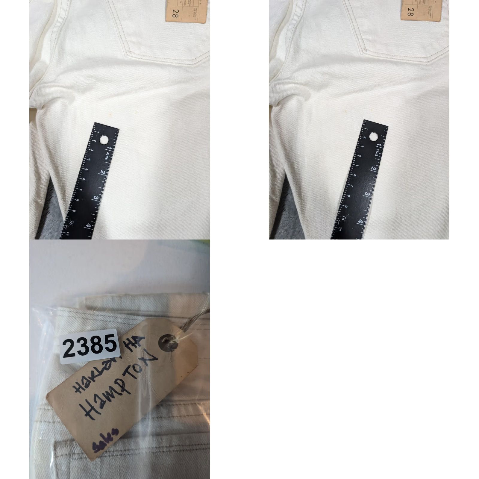Vintage VINTAGE Earnest Sewn Jeans Womens 28 White Hampton Straight Leg Zip Fly 00s Size 28" / US 6 / IT 42 - 9 Thumbnail