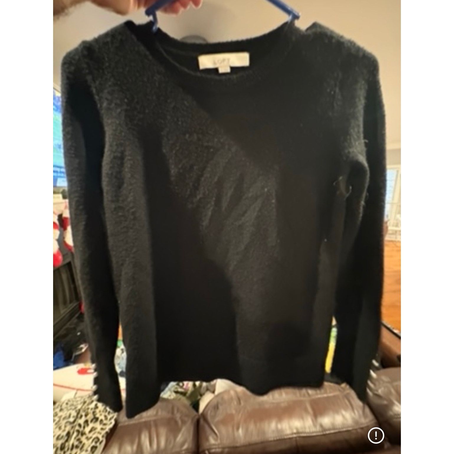 Loft LOFT Women’s Black Knit Sweater Size Small Crew Neck Size S / US 4 / IT 40 - 2 Thumbnail