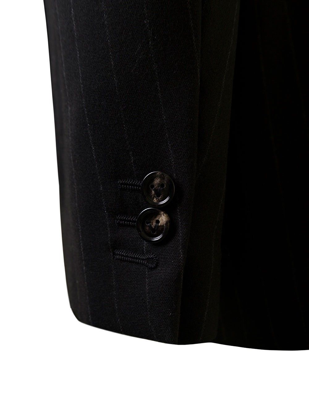 Bottega Veneta o1n1vont0625 Wool Pinstripe Shirt Jacket in Black Size S / US 4 / IT 40 - 3 Thumbnail