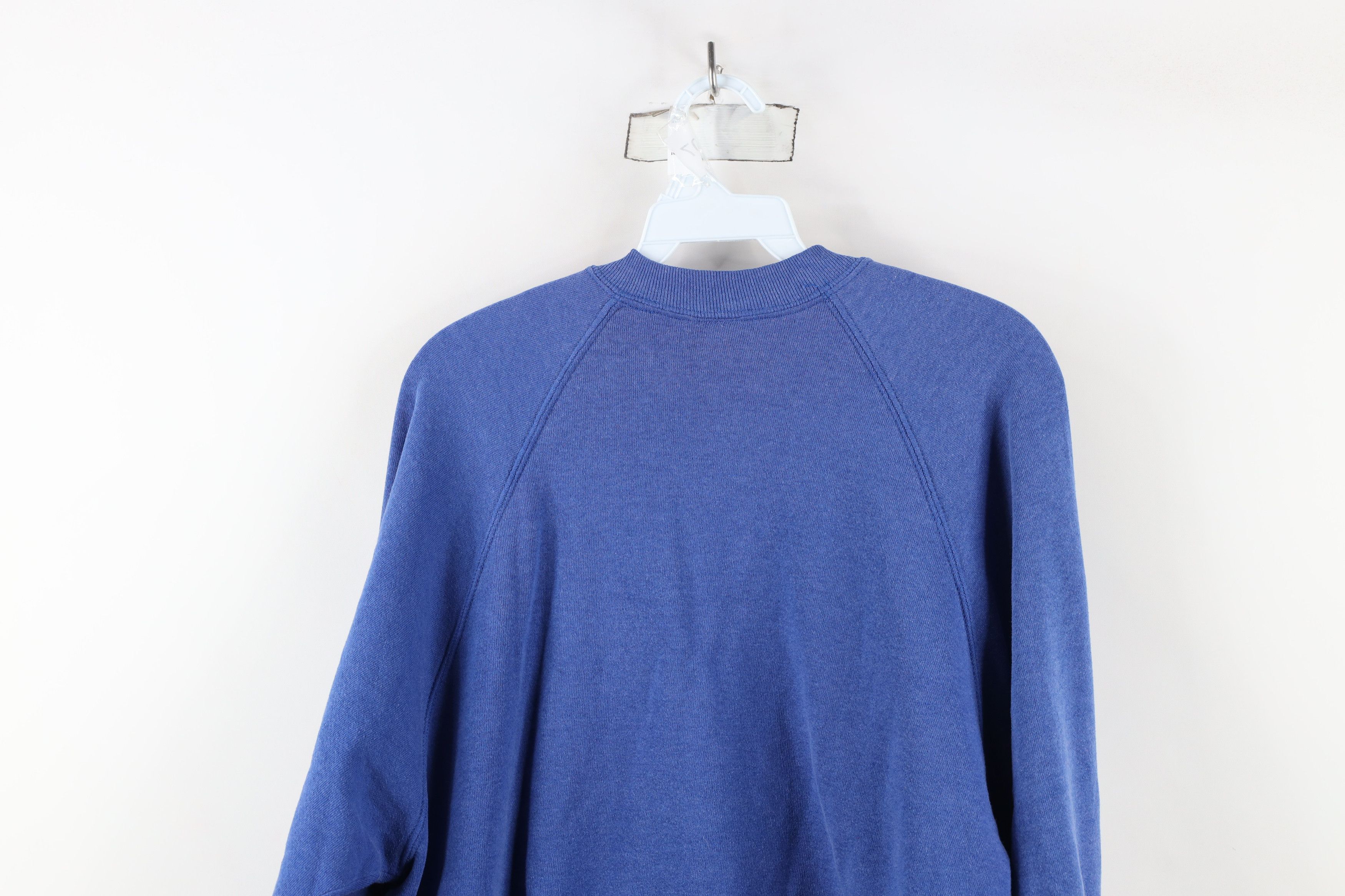 Vintage Vintage 90s Streetwear Crewneck Sweatshirt Royal Blue USA Size US XL / EU 56 / 4 - 11 Thumbnail