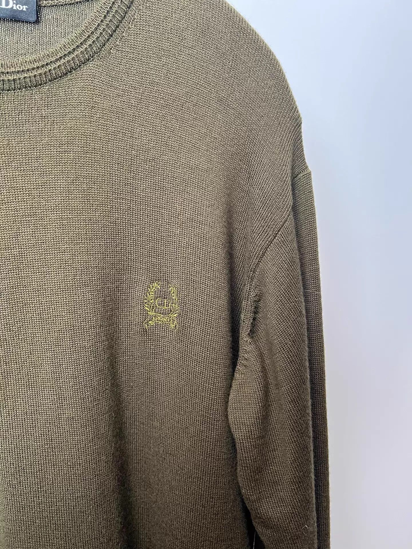 Christian Dior Monsieur Dior Sporty Wheat Spike Embroidered Knit Sweater Size US L / EU 52-54 / 3 - 4 Thumbnail