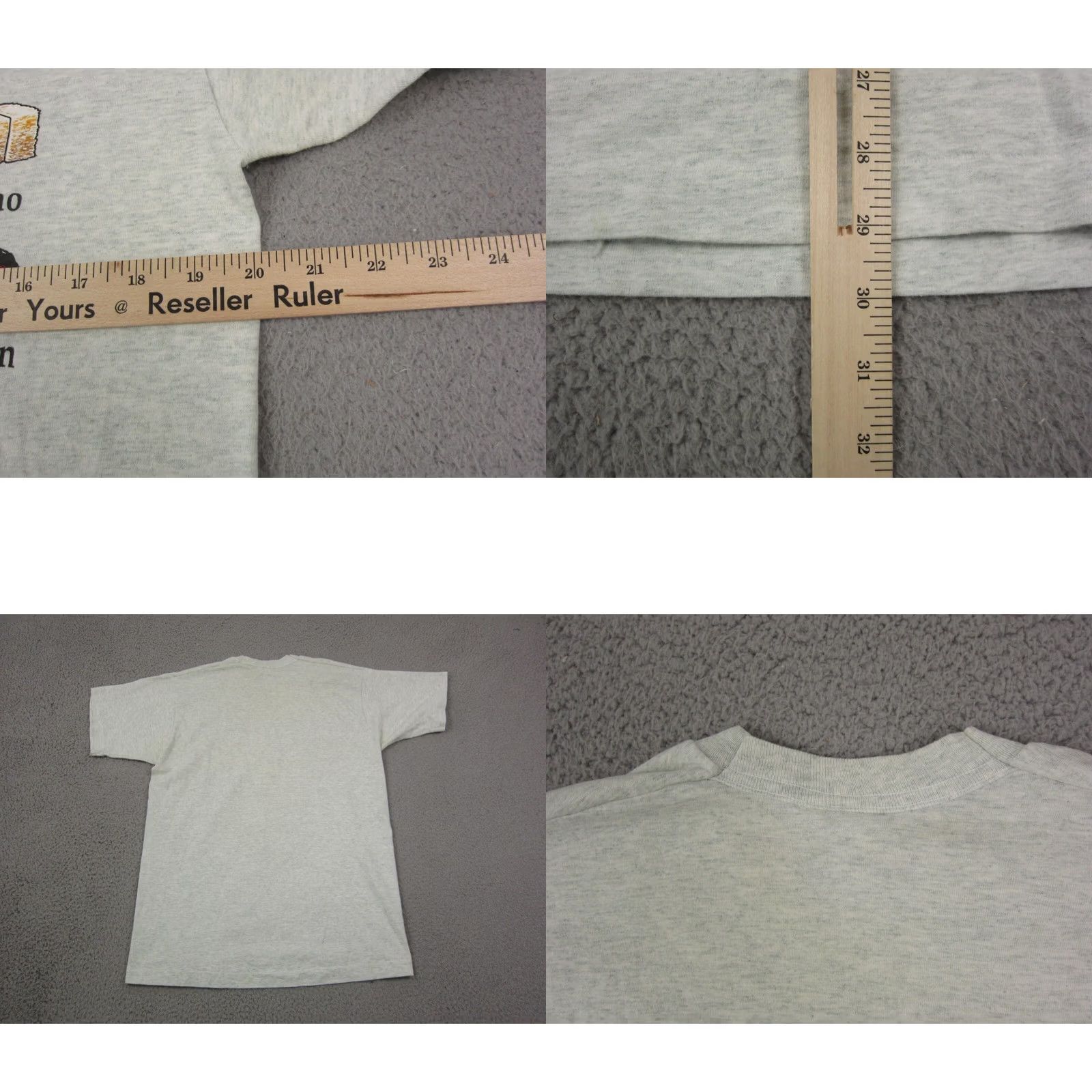 Fruit Of The Loom Vintage Farmer Shirt Mens Large Gray Single Stitch Made in USA Smells Like Money Size US L / EU 52-54 / 3 - 8 Thumbnail