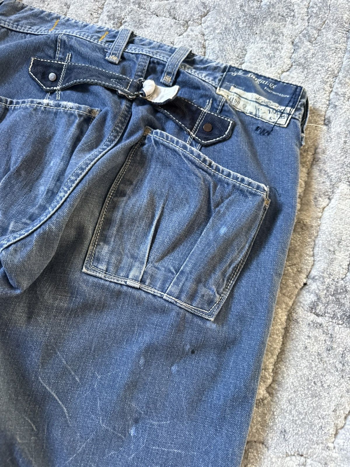 Beauty Beast 2000s Antgauge Japan Buckle Back Baker Denim Pants Size US 28 / EU 44 - 13 Thumbnail
