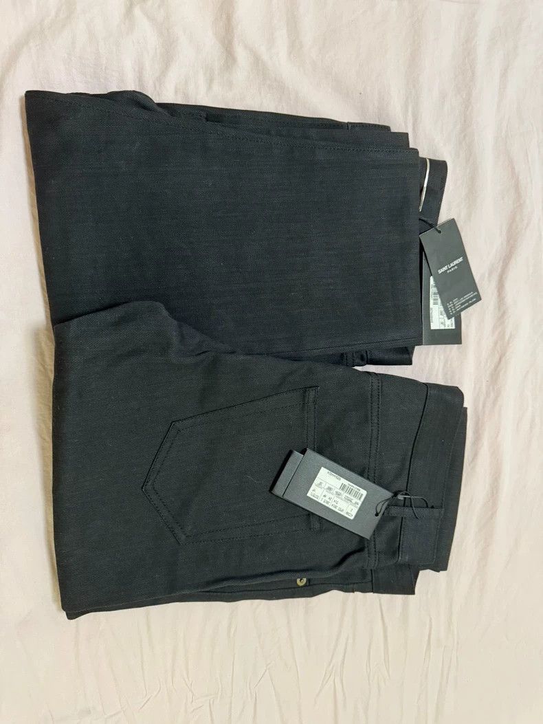 Saint Laurent Paris saint laurent slim-fit denim pants in black Size US 30 / EU 46 - 7 Thumbnail