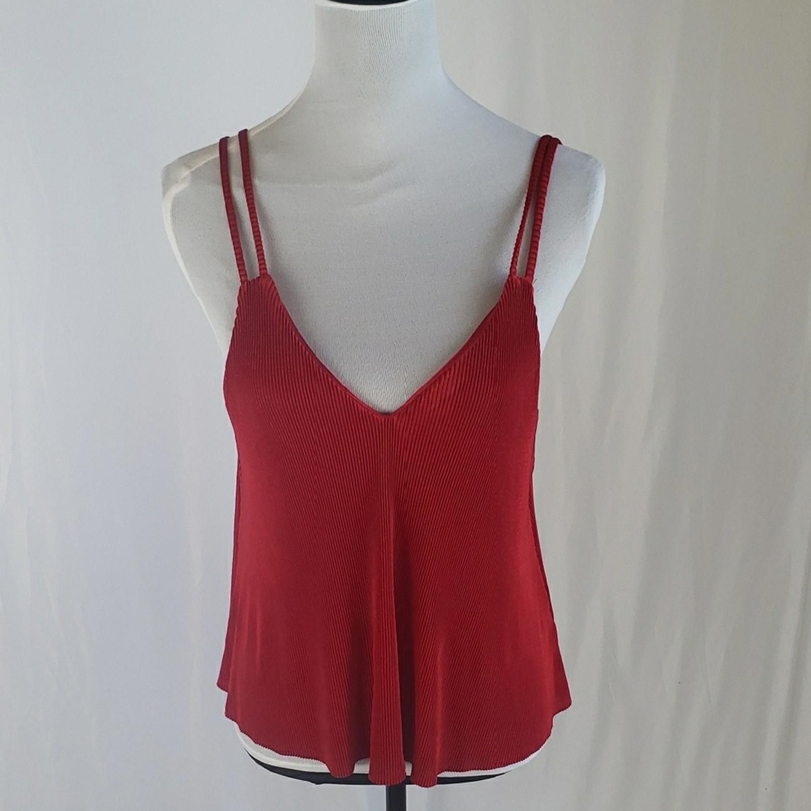 Designer Elodie Red Tank Sleeveless Camisole Size M / US 6-8 / IT 42-44 - 1 Thumbnail