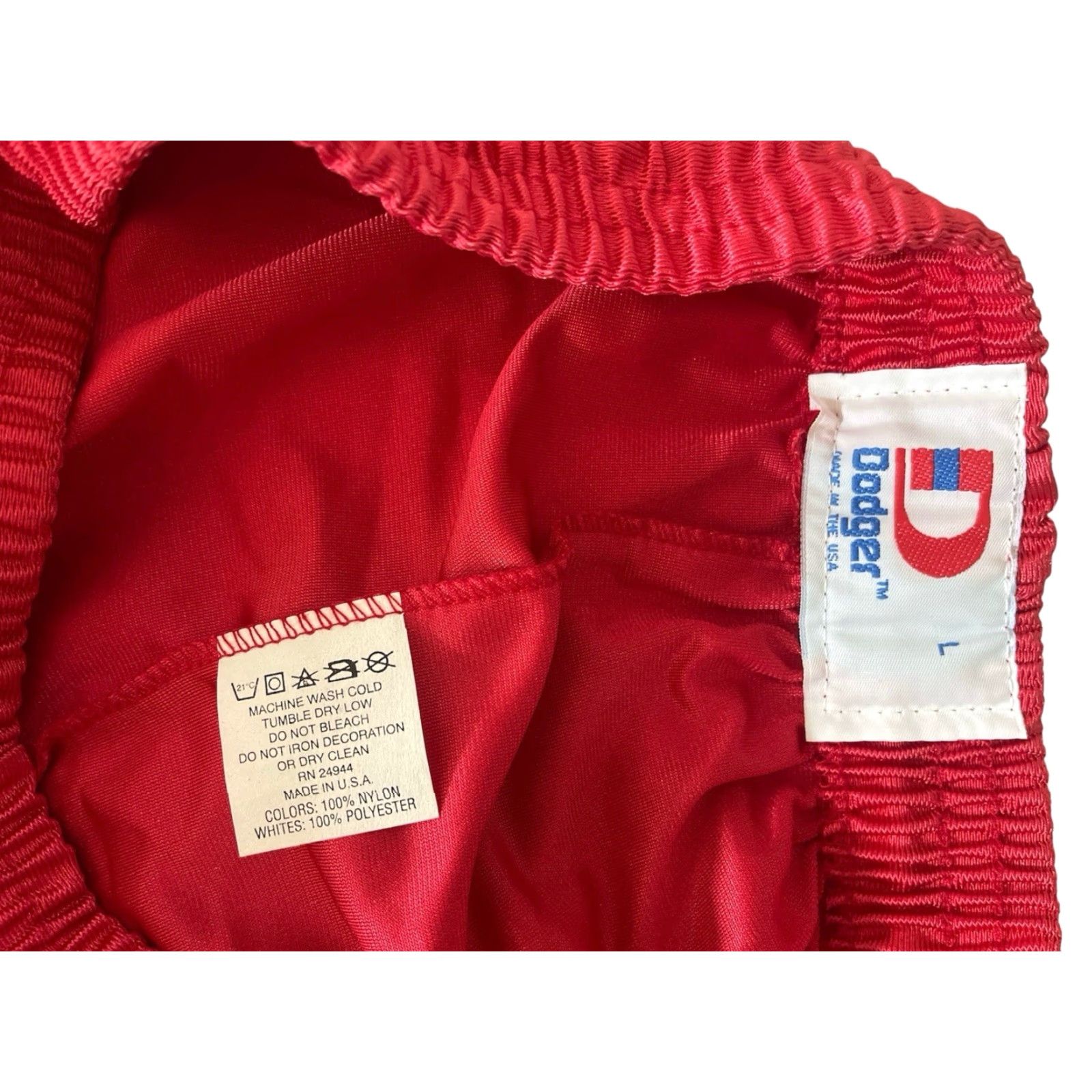 Vintage VINTAGE Dodger Dazzle Basketball Shorts Mens L Red 90s Made in USA NWT NOS Athletic Non-Nonsense? Size US 33 - 5 Thumbnail