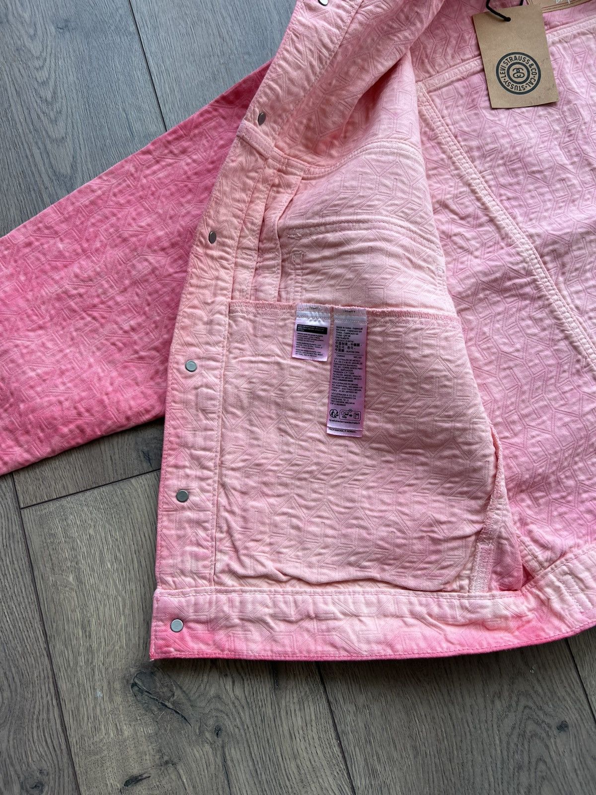 Levi's × Stussy Stussy x Levi’s Jacquard Type 2 Trucker Jacket Pink Medium Size US M / EU 48-50 / 2 - 14 Thumbnail