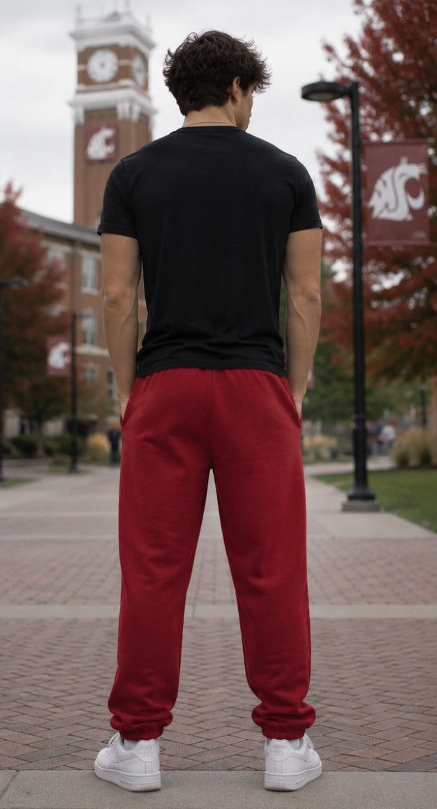 Champion Champion Washington State Cougars WSU Sweatpants Red Mens S Size US 26 / EU 42 - 2 Thumbnail