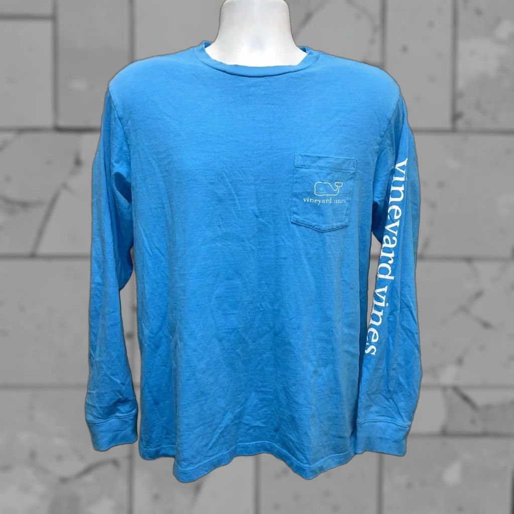 Vineyard Vines Vineyard Vines 100% Cotton Blue Long Sleeve Graphics T-Shirt Mens S Size US S / EU 44-46 / 1 - 1 Thumbnail