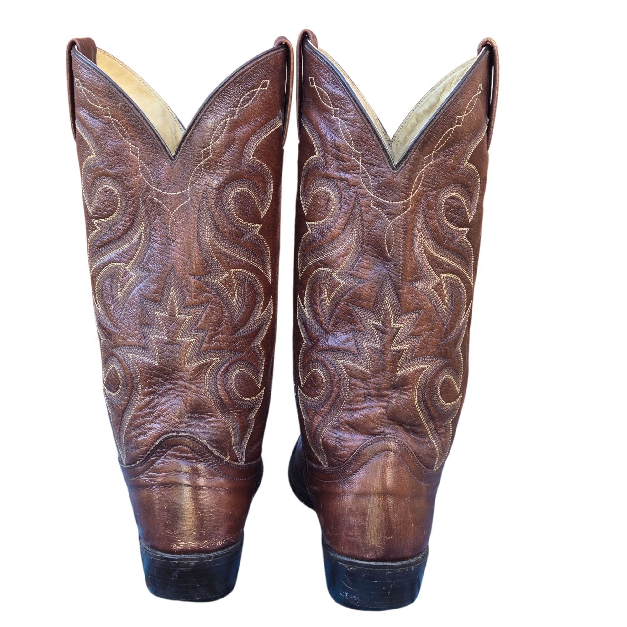 Dan Post Dan Post Cowboy Boots Mens Brown Leather 9 D Western Rockabi Size US 9 / EU 42 - 5 Thumbnail