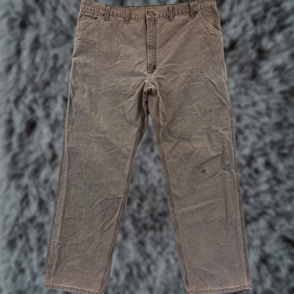 Carhartt VINTAGE Carhartt Pants Men’s 44x34 Brown Carpenter Dungaree Loose 90s Workwear Size US 44 / EU 60 - 1 Thumbnail