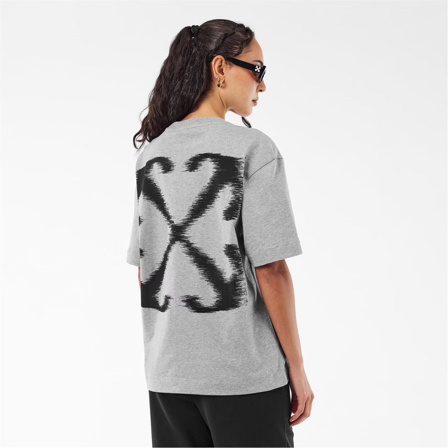 Off-White o1g2r1mq0226 Windy Arrow Skate Oversized T-Shirt In Grey Size US M / EU 48-50 / 2 - 4 Thumbnail