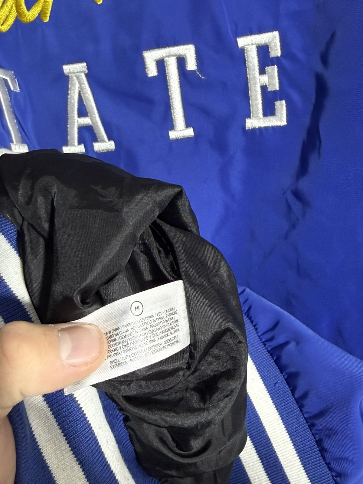 NBA Golden State Warriors Blue Bomber jacket size M Size US M / EU 48-50 / 2 - 8 Thumbnail