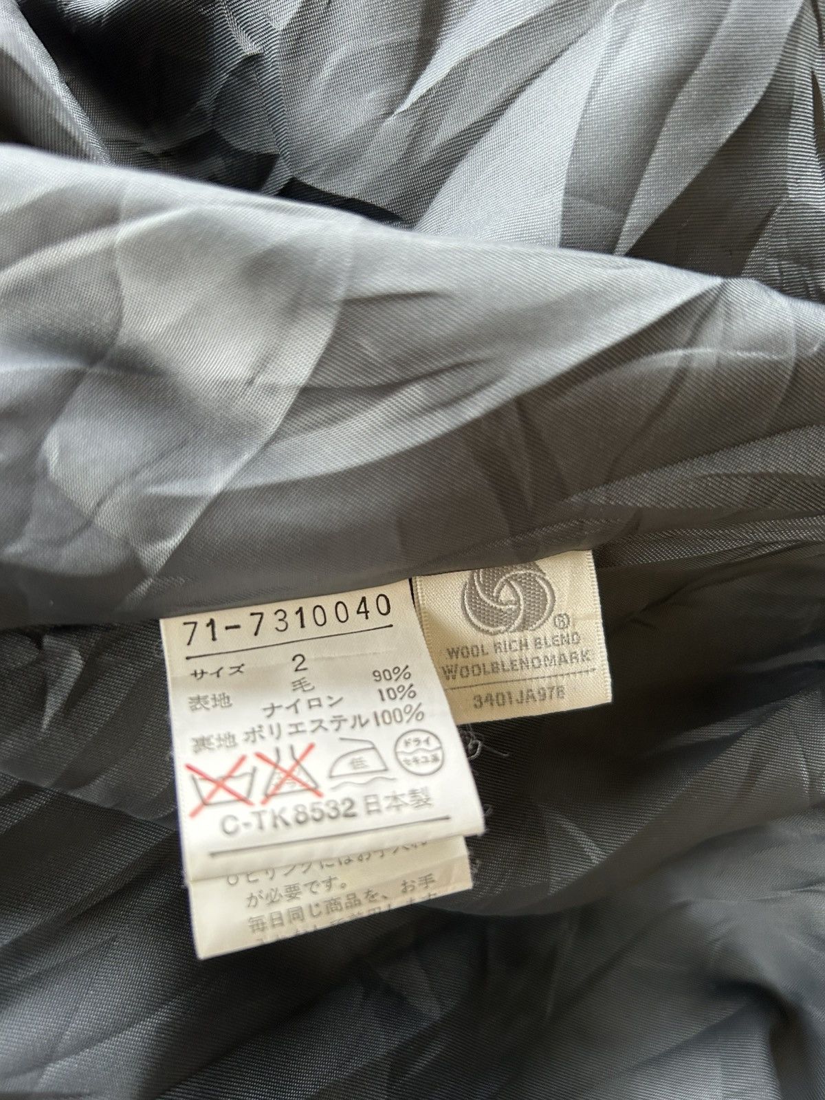 Japanese Brand × Yohji Yamamoto Ined Wool Long Coat Size US S / EU 44-46 / 1 - 11 Thumbnail