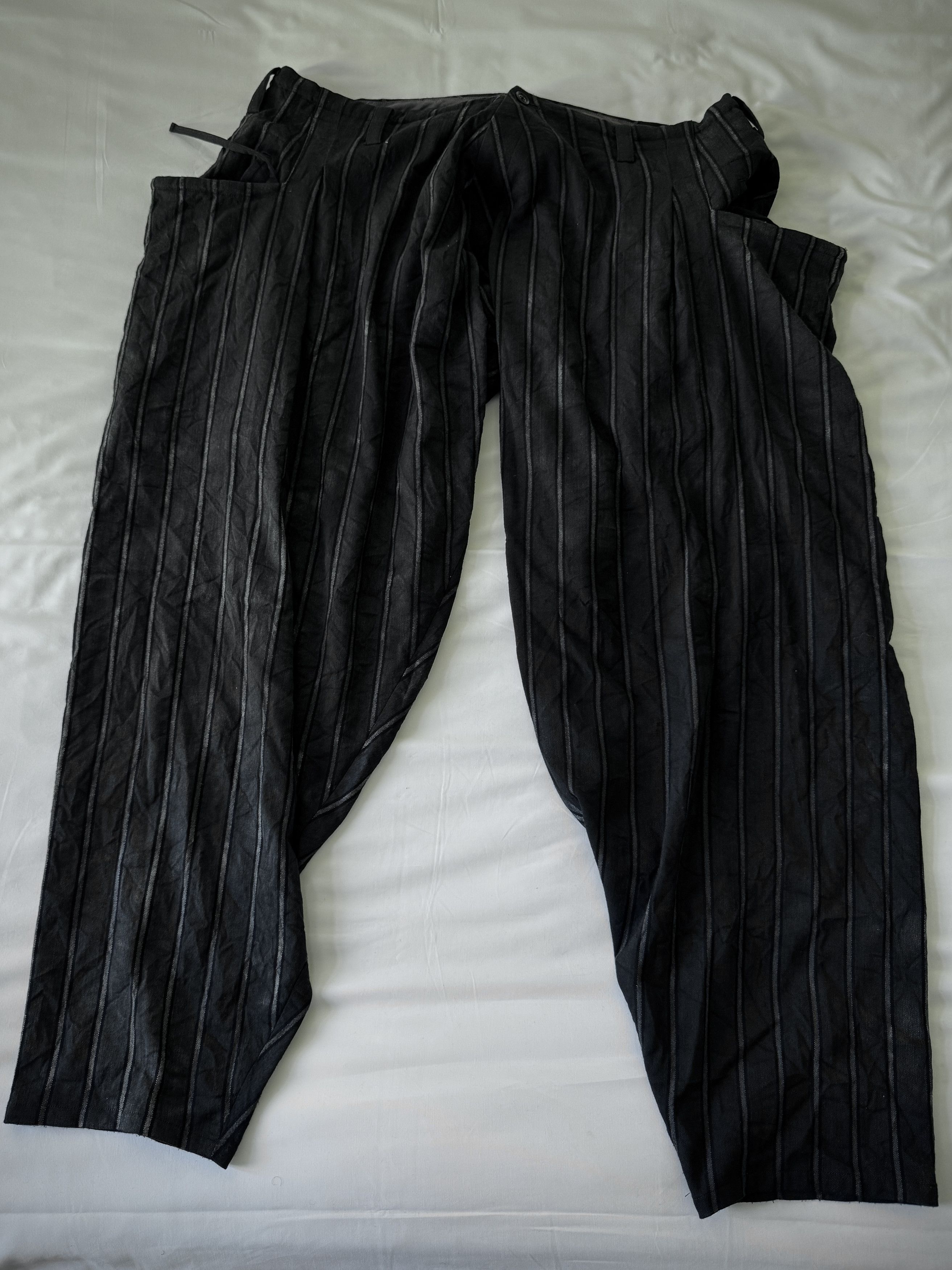 Yohji Yamamoto (1 of 1) Private Client Drawstring Pants (HC-P50-109) Size US 34 / EU 50 - 3 Thumbnail