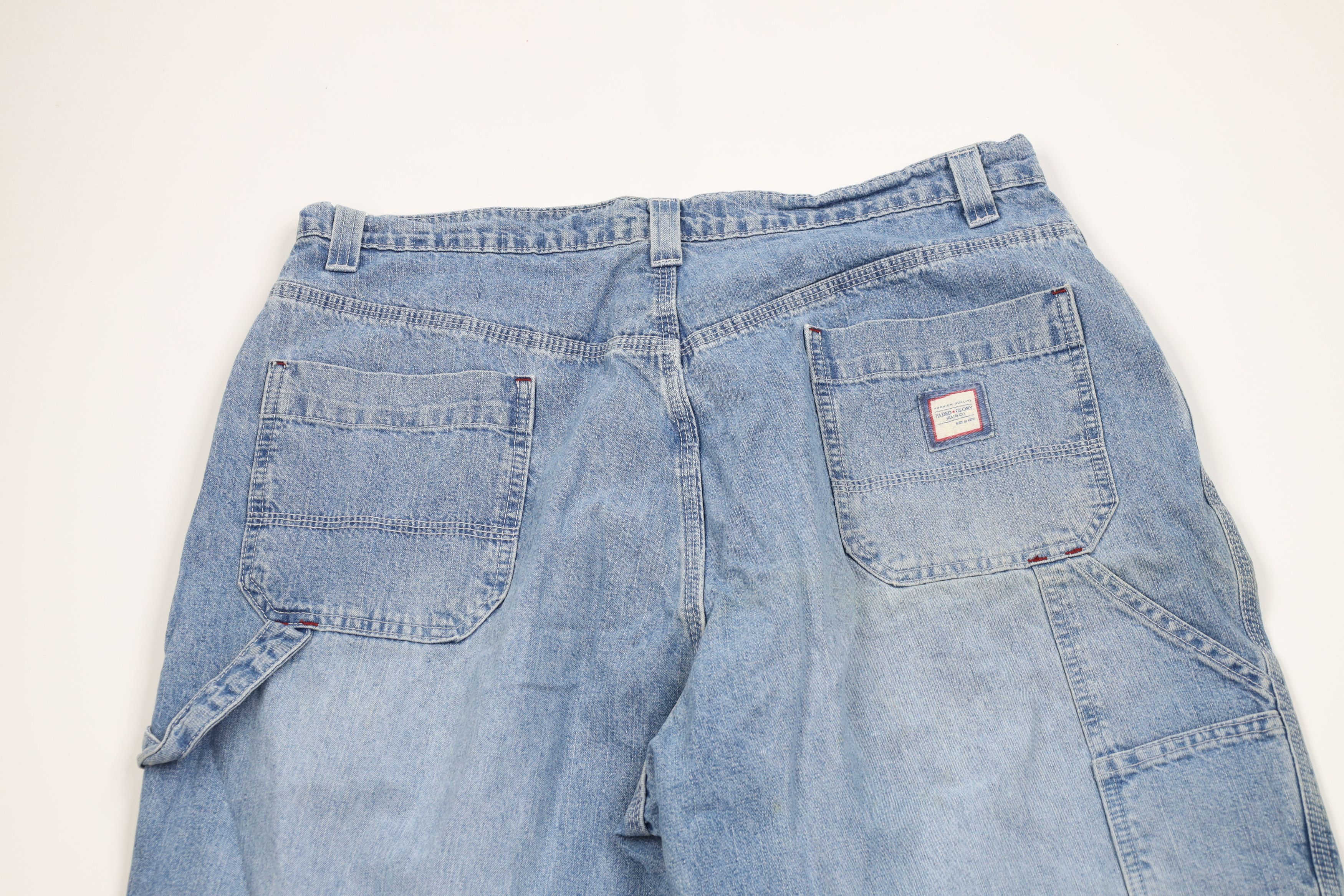 Vintage Vintage 90s Y2K Streetwear Wide Leg Dungaree Denim Jeans Size US 36 / EU 52 - 11 Thumbnail