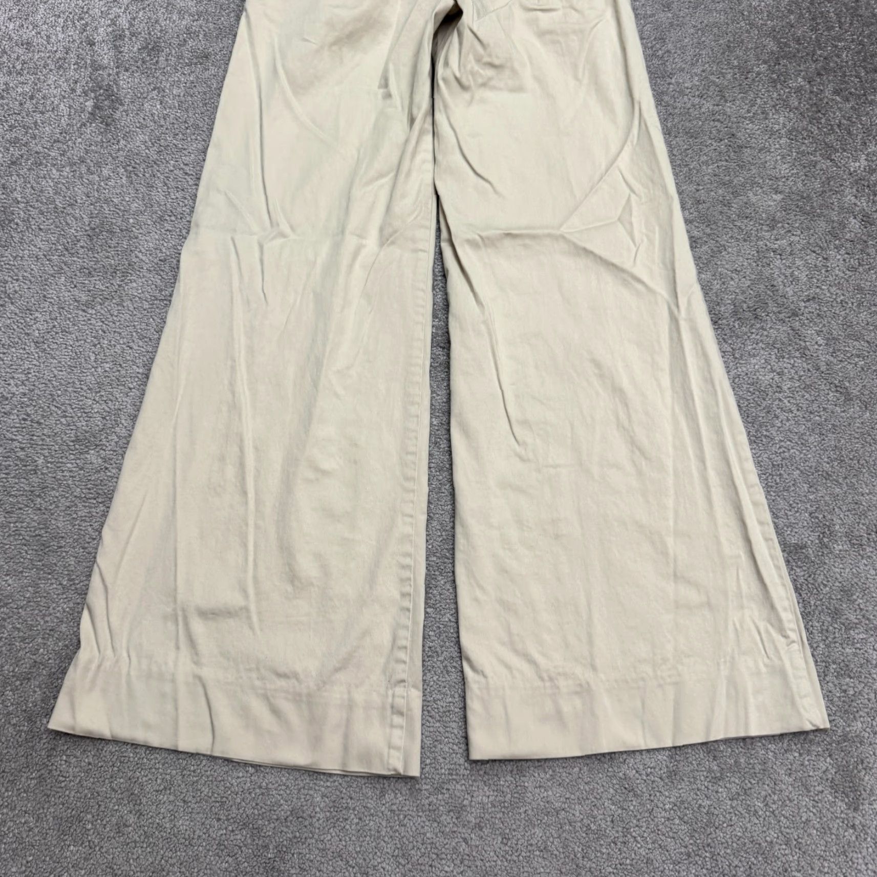 BCBGeneration BCBGeneration Wide Leg Chino Pants Women 0 Beige Mid Rise Cotton Stretch Casual Workwear Size 25" / US 0 / IT 36 - 4 Thumbnail