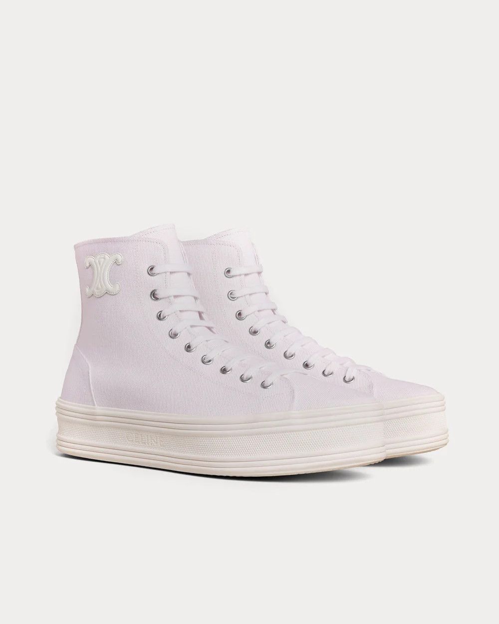 Celine o1bcso1str0724 High Lace up Sneaker in Optic White Size US 8 / IT 38 - 2 Thumbnail
