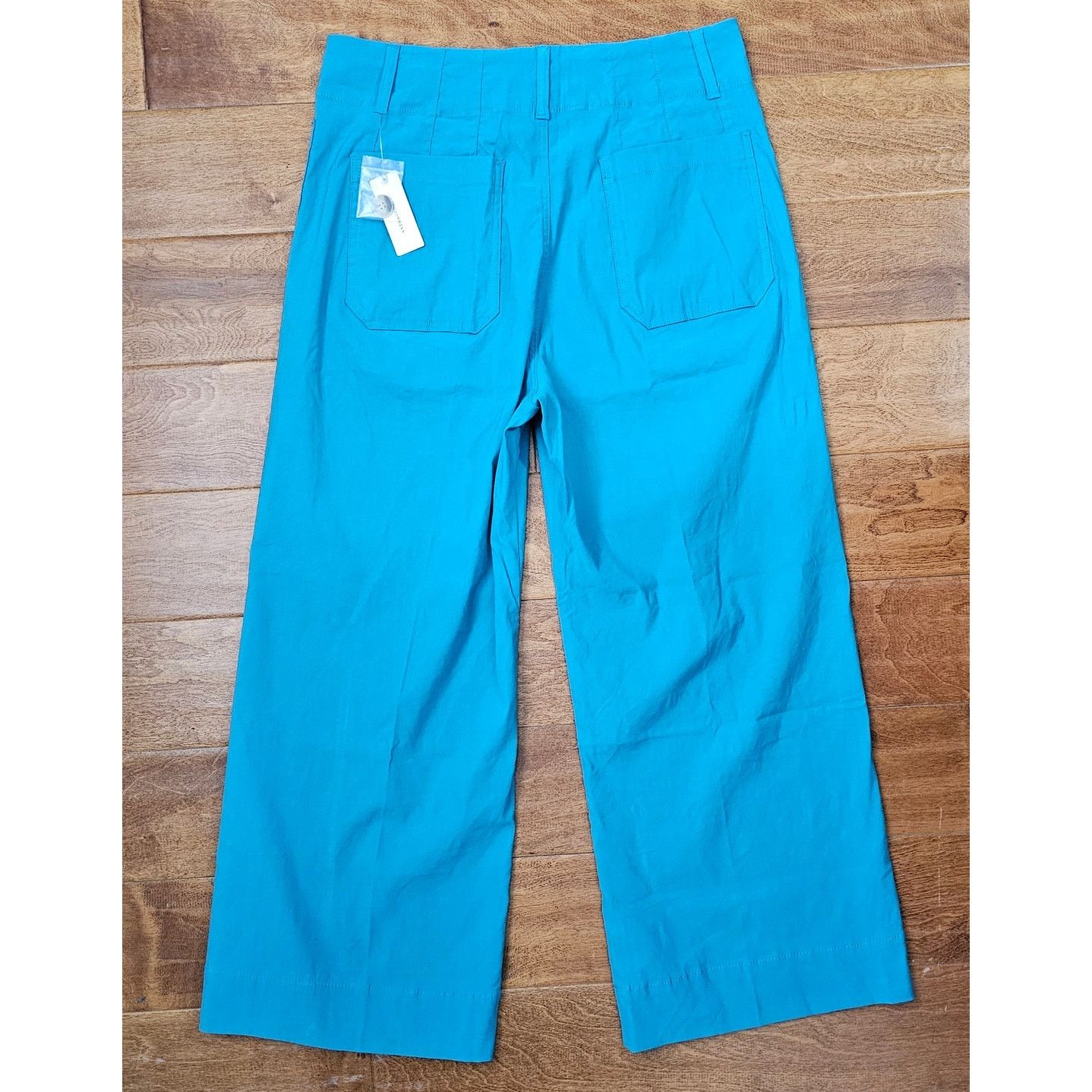 Anthropologie NWT Maeve Colette Magic Fabric Wide Leg Crop Pants 32 Size 32" / US 10 / IT 46 - 5 Thumbnail