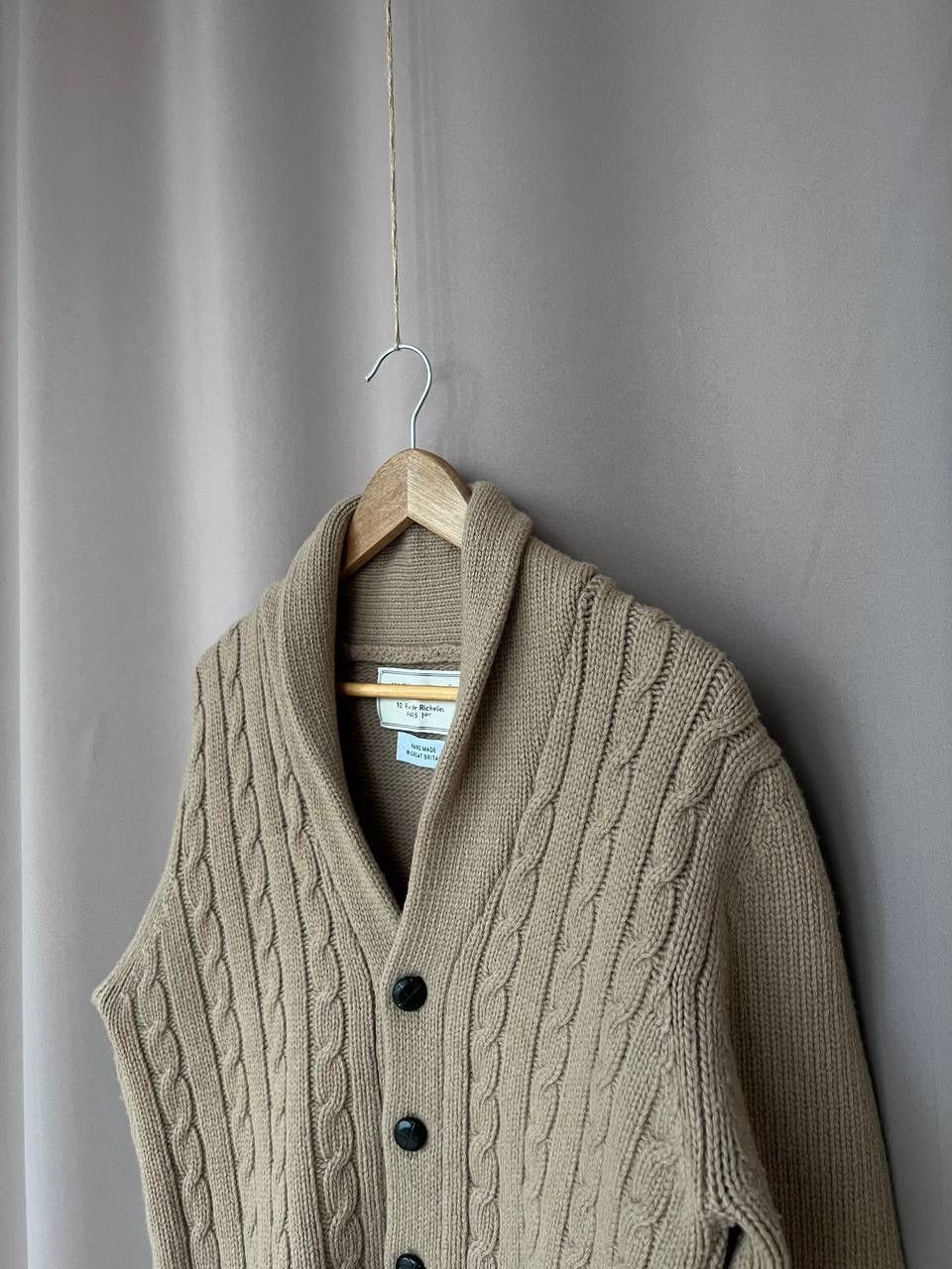 Maison Kitsune Maison Kitsune Cable Knit Wool Cardigan Size M Made in GB Size US M / EU 48-50 / 2 - 4 Thumbnail