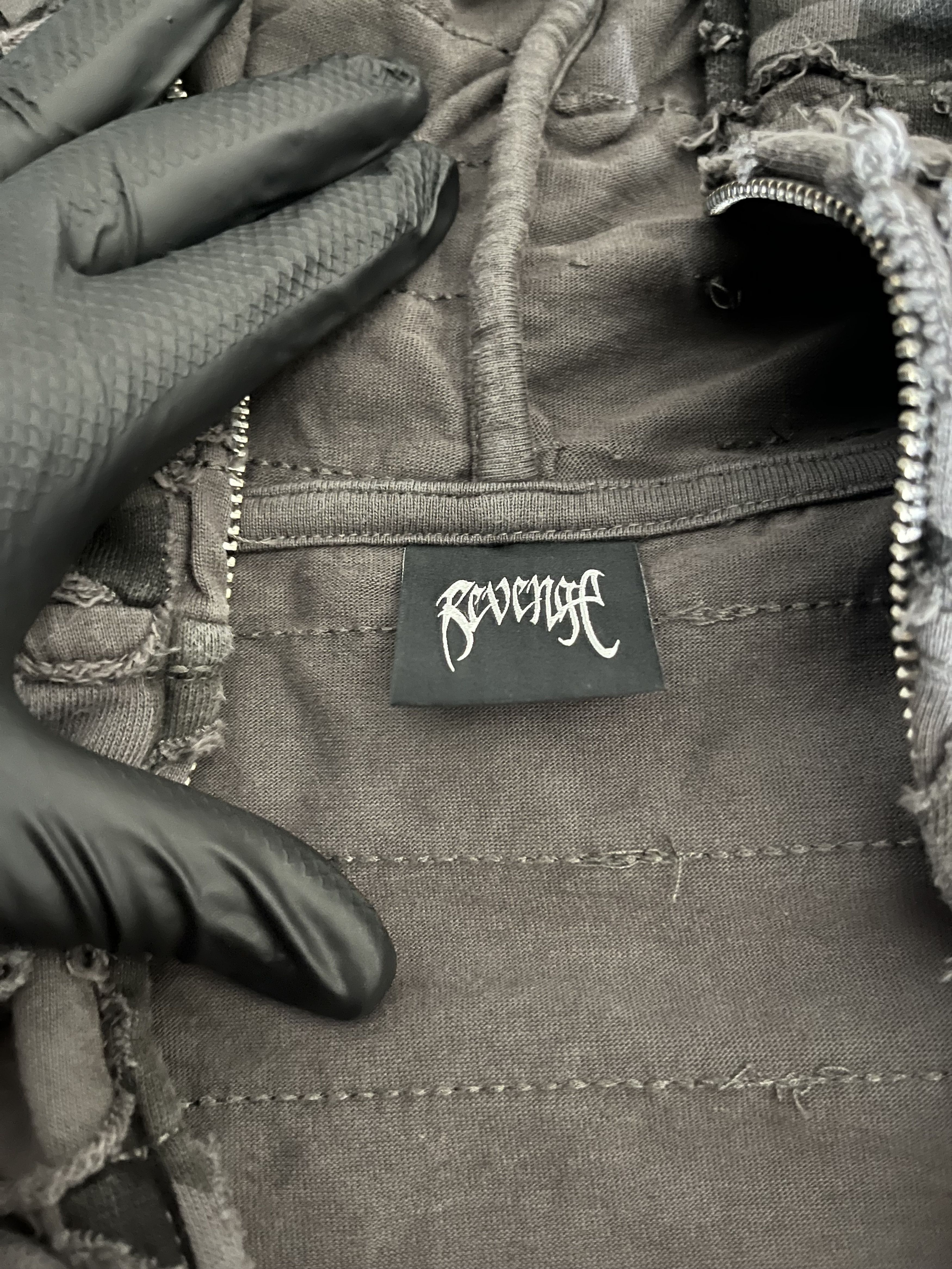 Revenge Revenge Boro R-camo distressed full zip hoodie Size US M / EU 48-50 / 2 - 6 Thumbnail