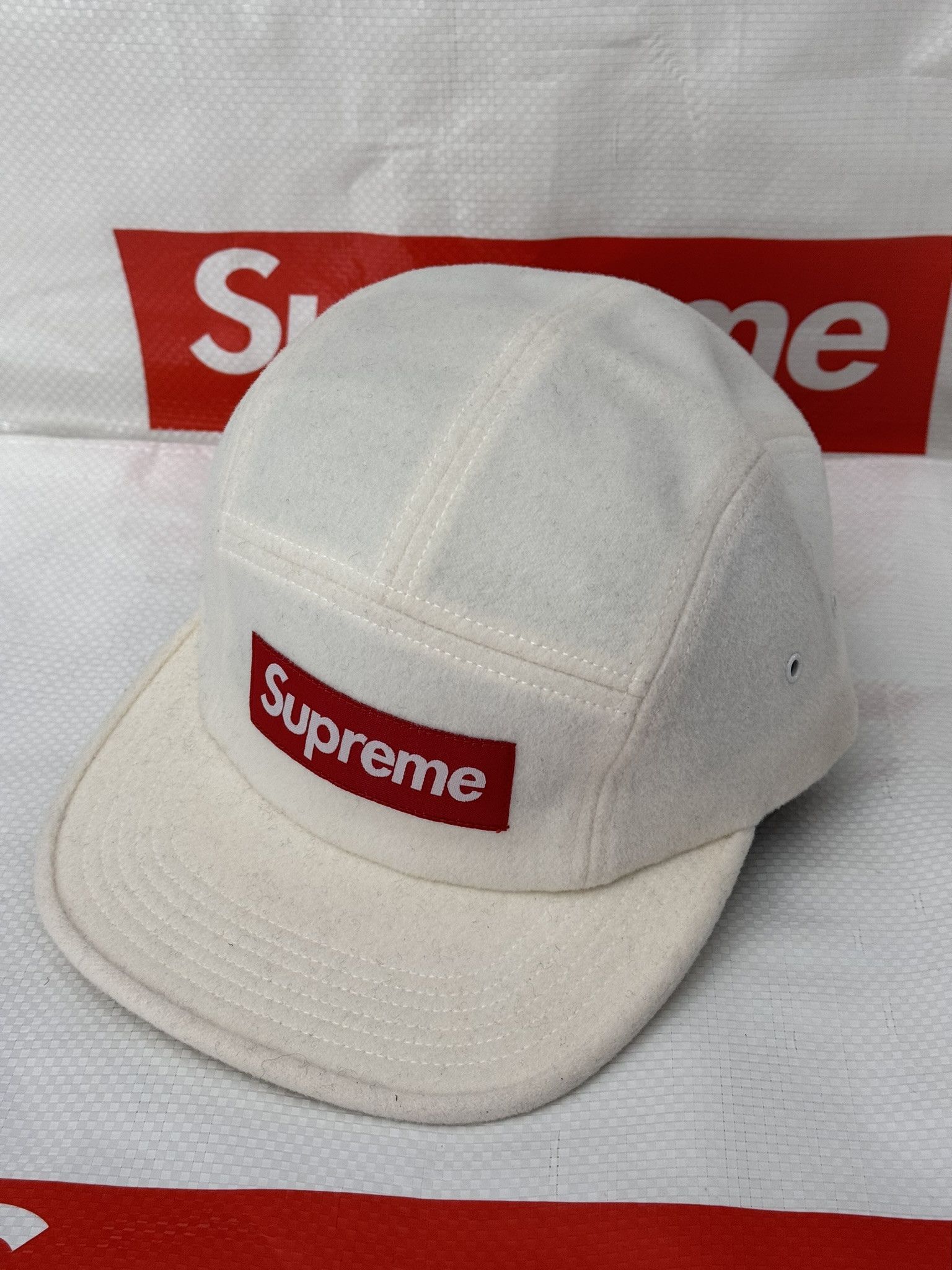 Supreme Supreme Fuzzy Camp Cap White | Grailed