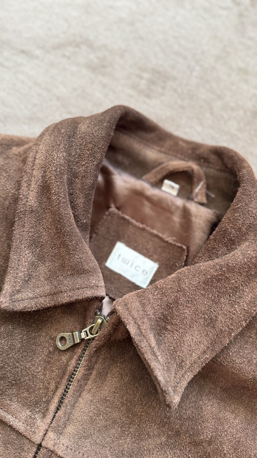 Genuine Leather 90s Y2K brown suede leather baggy detroit jacket schott vibe Size US M / EU 48-50 / 2 - 6 Thumbnail
