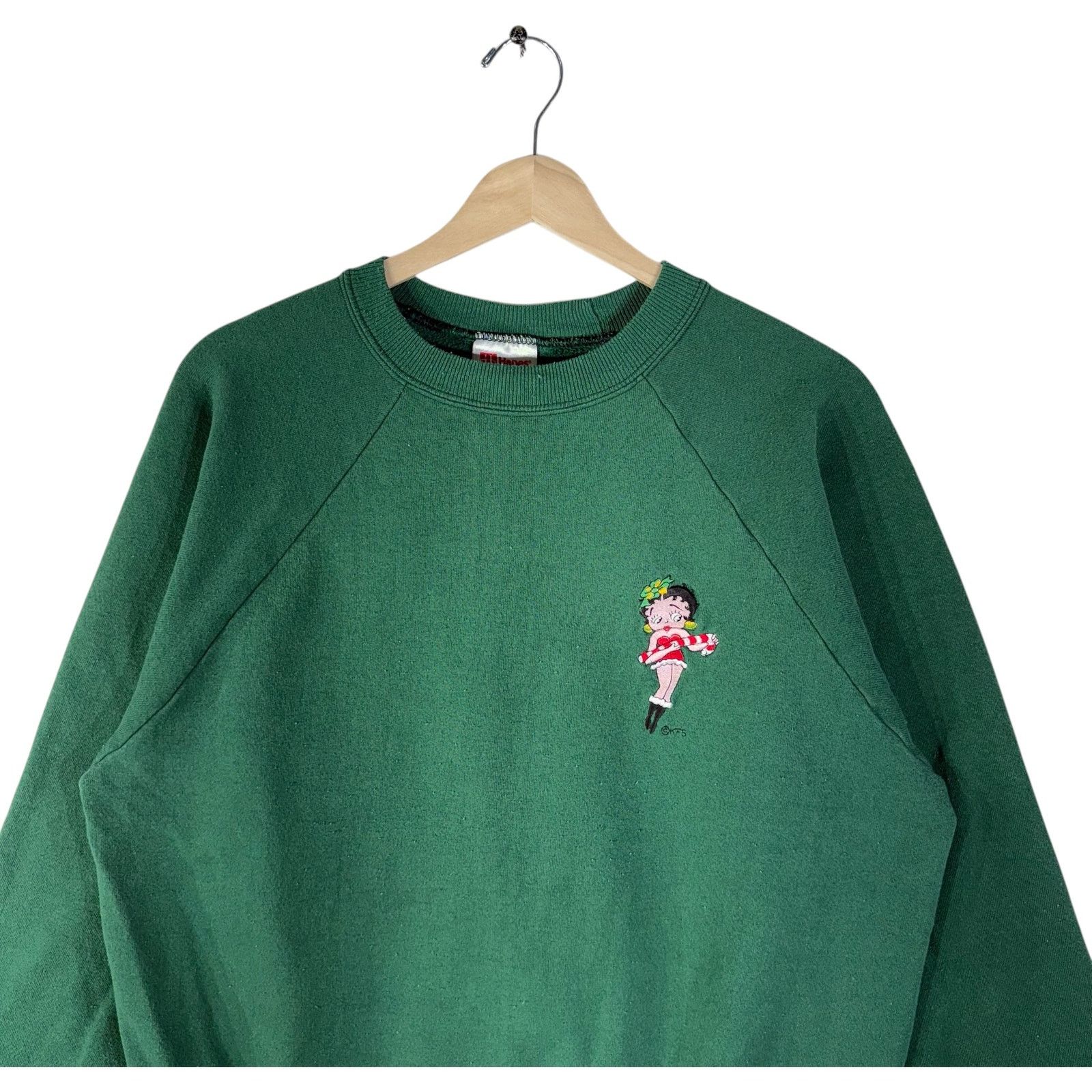 Hanes Vintage Mini Betty Boop Embroidered Crewneck XL Size US XL / EU 56 / 4 - 2 Thumbnail