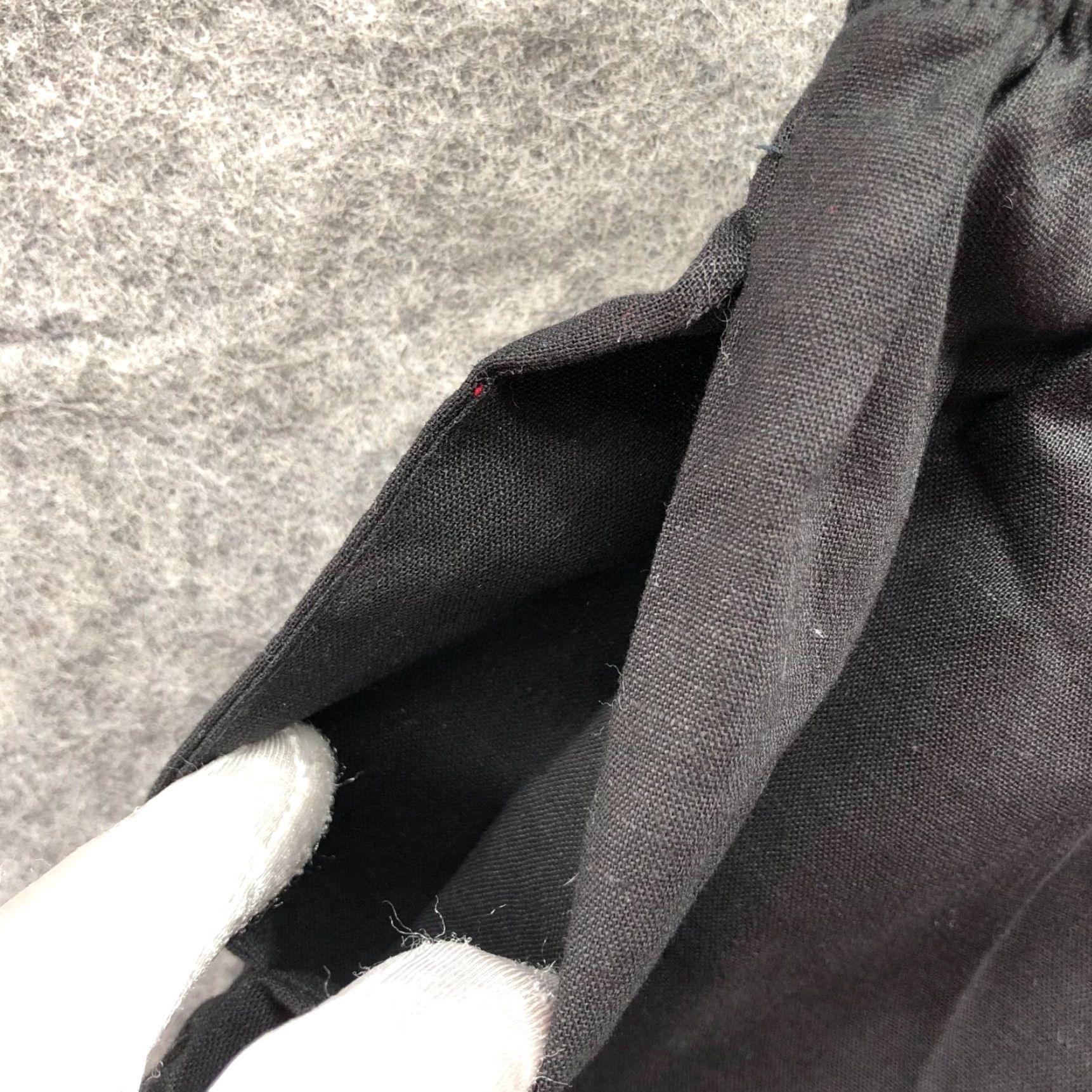 Vintage Poppies & Posies 100% Linen Pajama Shorts Womens S Black Drawstring Lounge Shorts Linen Sleep Shorts Womens S Black Size 32" / US 10 / IT 46 - 3 Thumbnail