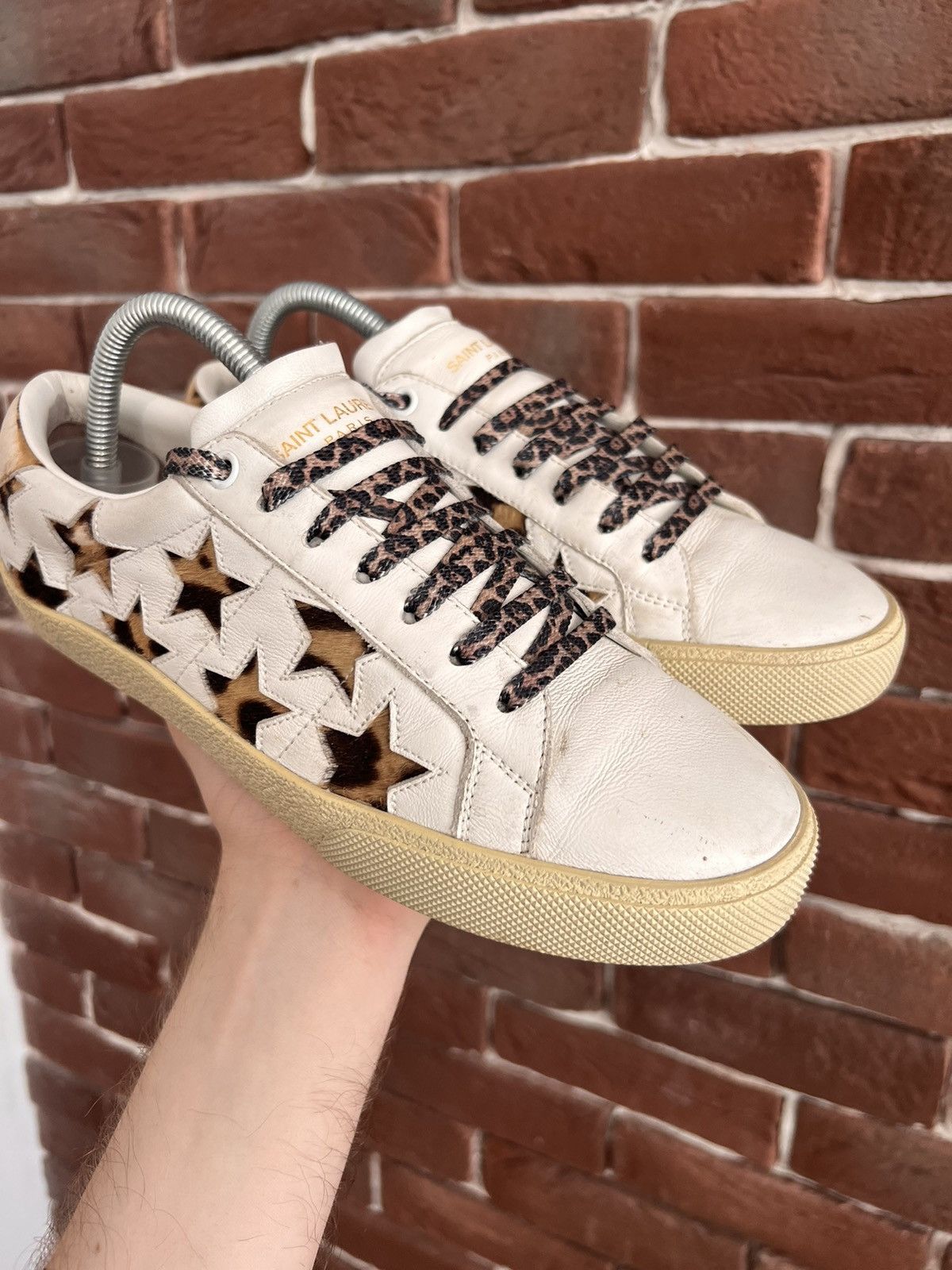 Saint Laurent Paris Saint Laurent Low Top Leather Designer Sneakers Hype Wmns Size US 8 / IT 38 - 4 Thumbnail