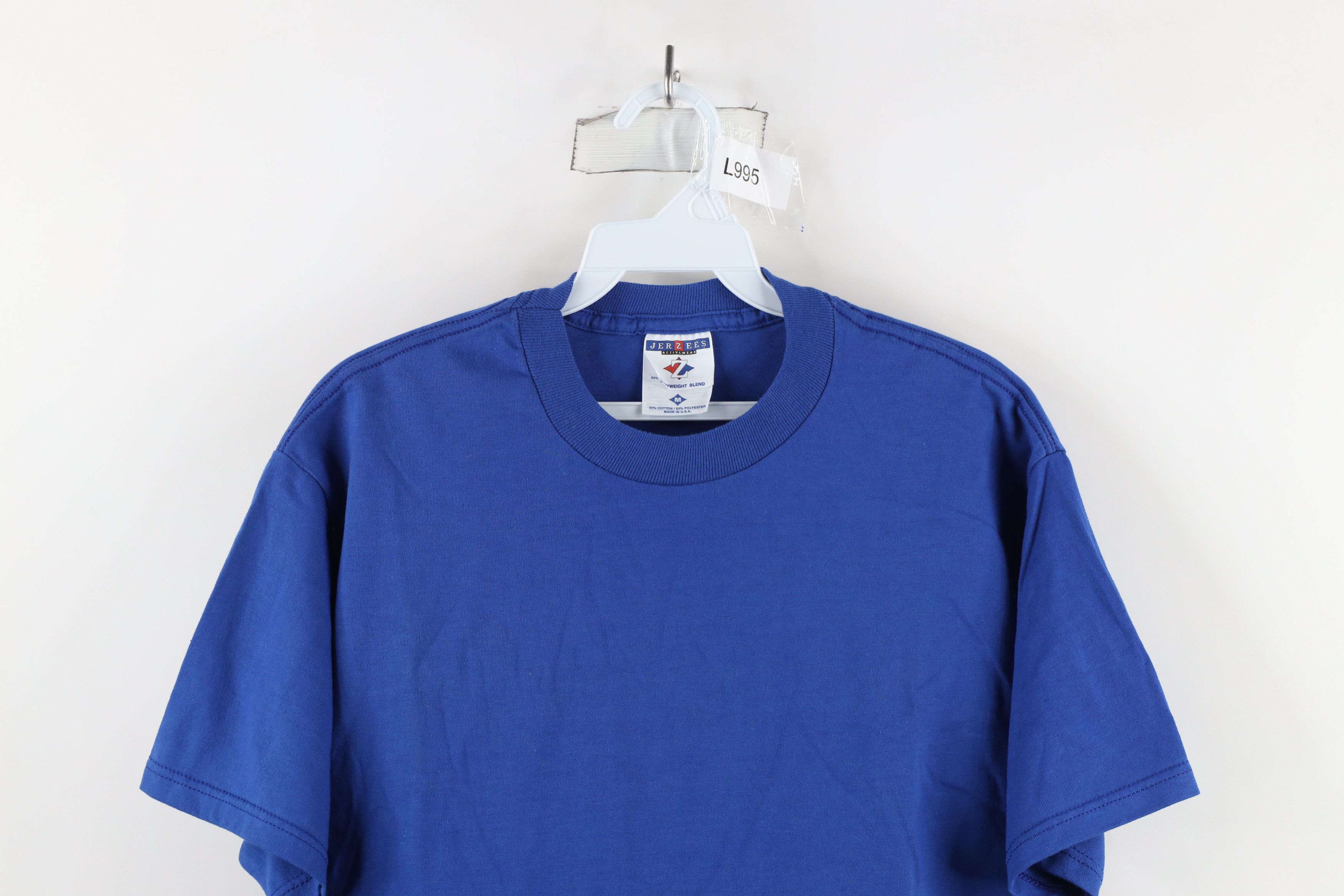 Vintage Vintage 90s Streetwear Heavyweight T-Shirt Royal Blue USA Size US M / EU 48-50 / 2 - 2 Thumbnail