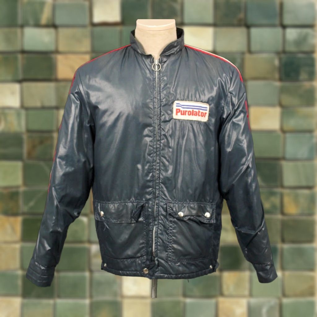 Vintage Jacket Vintage Men’s VTG 70s Grey Blue Purolator Racing Team Nylon Sz M 1970s Nylon Size US M / EU 48-50 / 2 - 1 Thumbnail