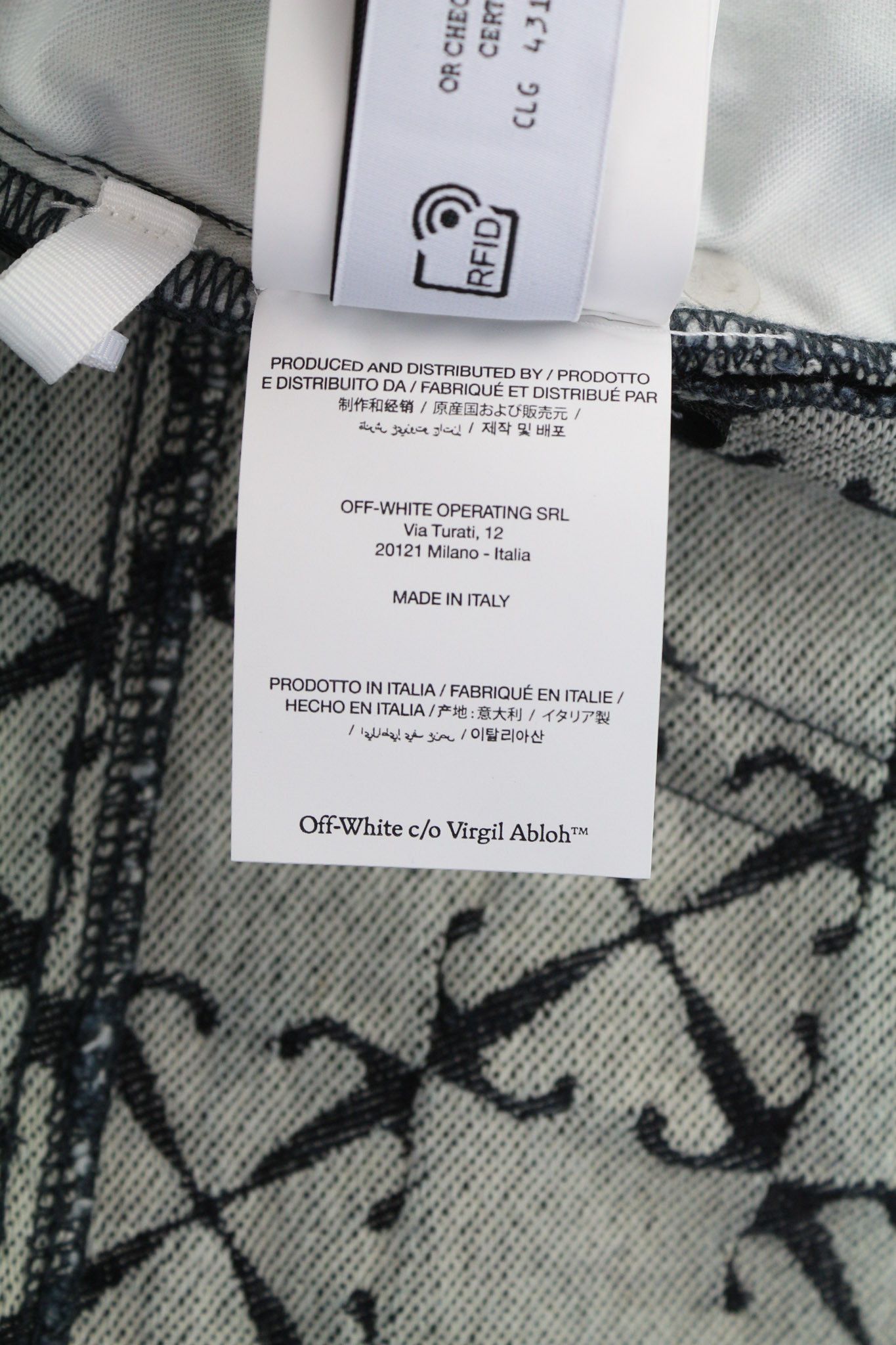 Off-White W33 Arrow Jacquard Straight Cotton Blue 5-Pocket 86362 Size US 33 - 10 Thumbnail