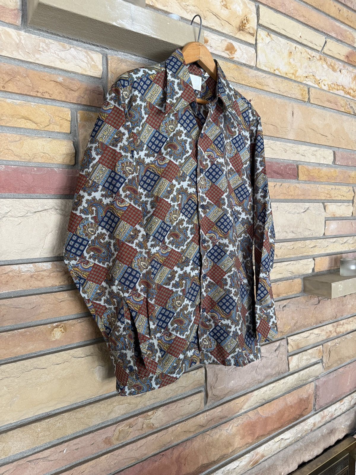 Vintage Vintage 70s Paisley Print Button Up Shirt Western Rockabilly Size US M / EU 48-50 / 2 - 3 Thumbnail