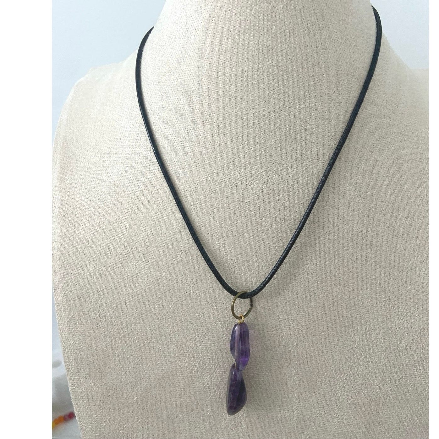Handmade Handmade amethyst pendant necklace Size ONE SIZE - 1 Thumbnail