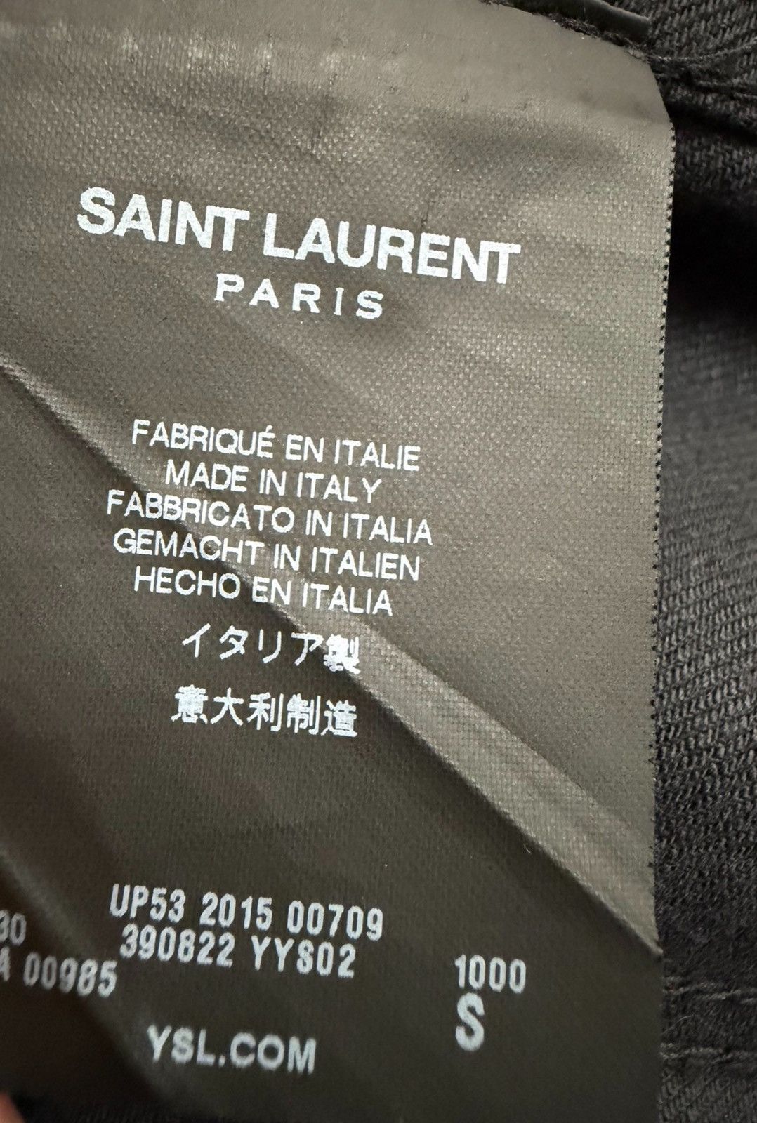 Saint Laurent Paris Saint Laurent SLP 16SS Black Denim Jacket Size US S / EU 44-46 / 1 - 4 Thumbnail