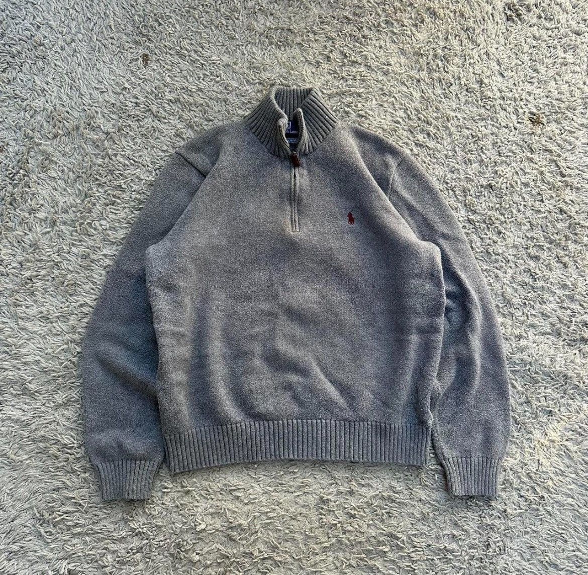 Polo Ralph Lauren Vintage 90s Polo Ralph Lauren 1/4 Zip Knit Pullover Size US M / EU 48-50 / 2 - 1 Thumbnail