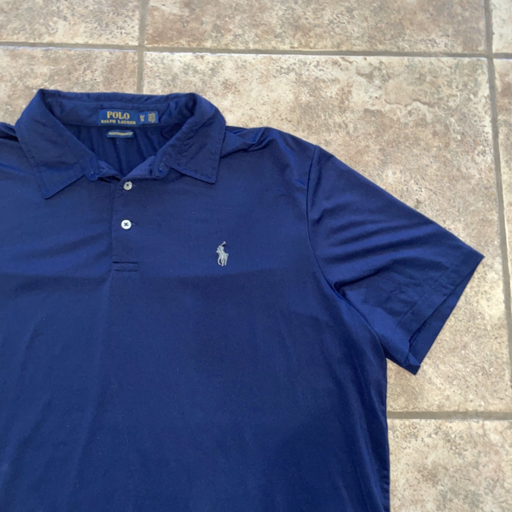 Polo Ralph Lauren Polo Ralph Lauren Performance Button-Up Shirt Mens XL Blue Short Sleeve Half Button-Down Shirt Size US XL / EU 56 / 4 - 2 Thumbnail