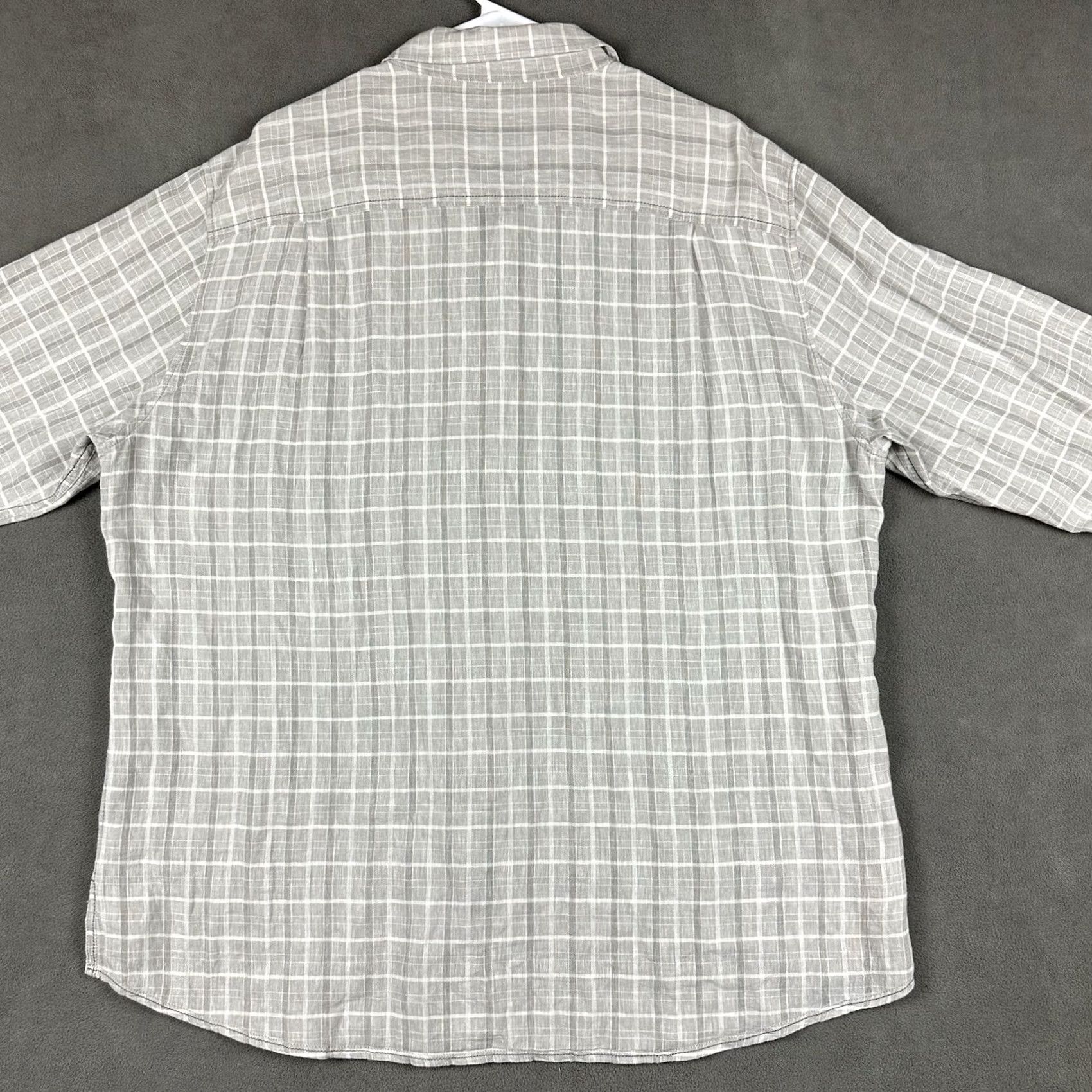 Carbon2Cobalt Carbon 2 Cobalt Shirt Mens XL Gray Plaid Linen Blend Long Sleeve Button Up EUC Size US XL / EU 56 / 4 - 2 Thumbnail