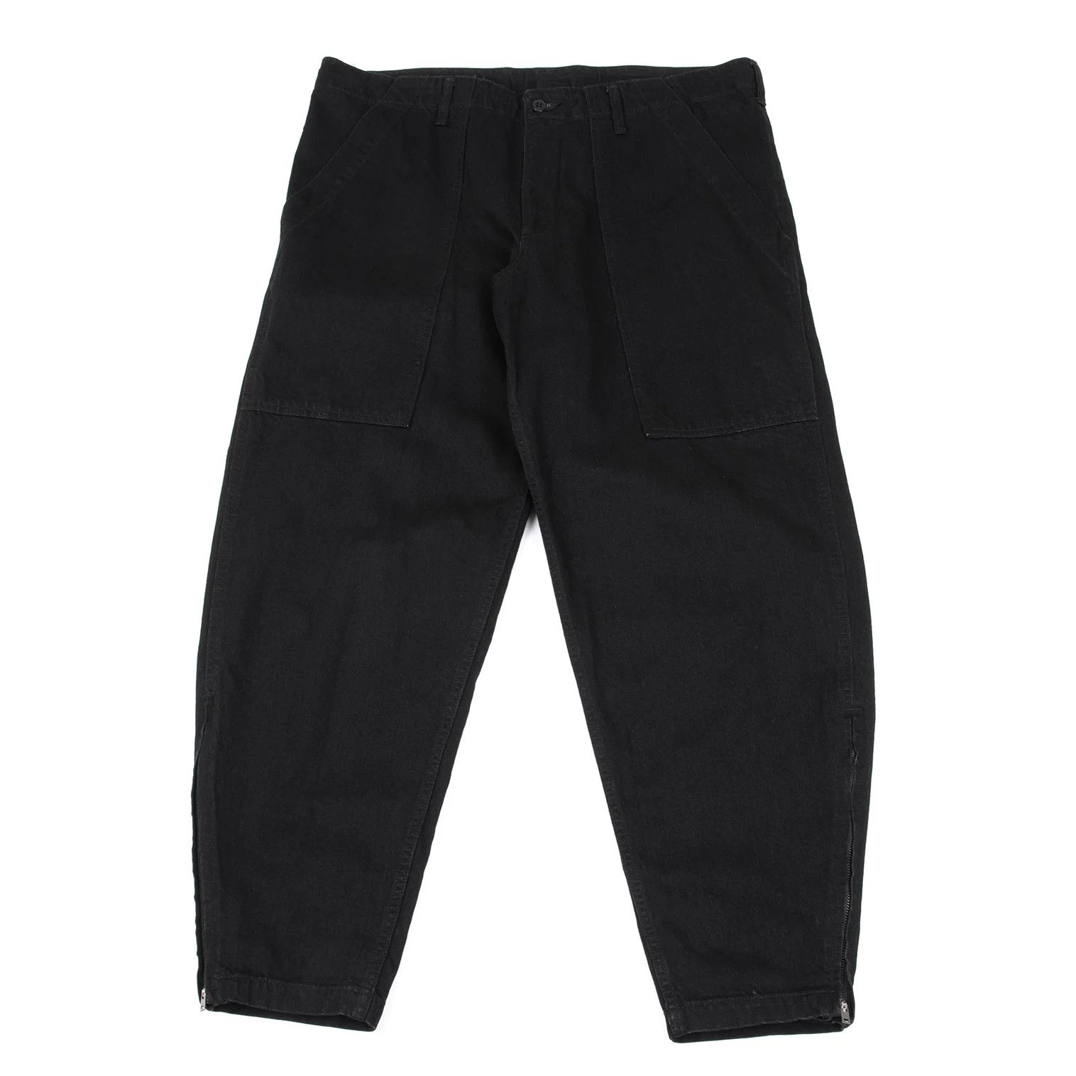 Yohji Yamamoto BLACK Scandal Yohji Yamamoto Zip Hem Denim Pants Size US 32 / EU 48 - 1 Thumbnail