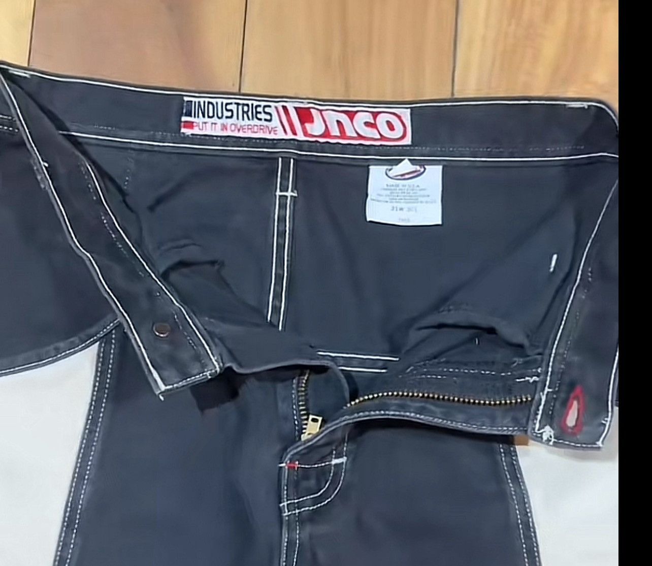 JNCO Vintage JNCO TRED jeans Black-beige 32 Y2K SURFWEAR RARE Size US 32 / EU 48 - 4 Thumbnail