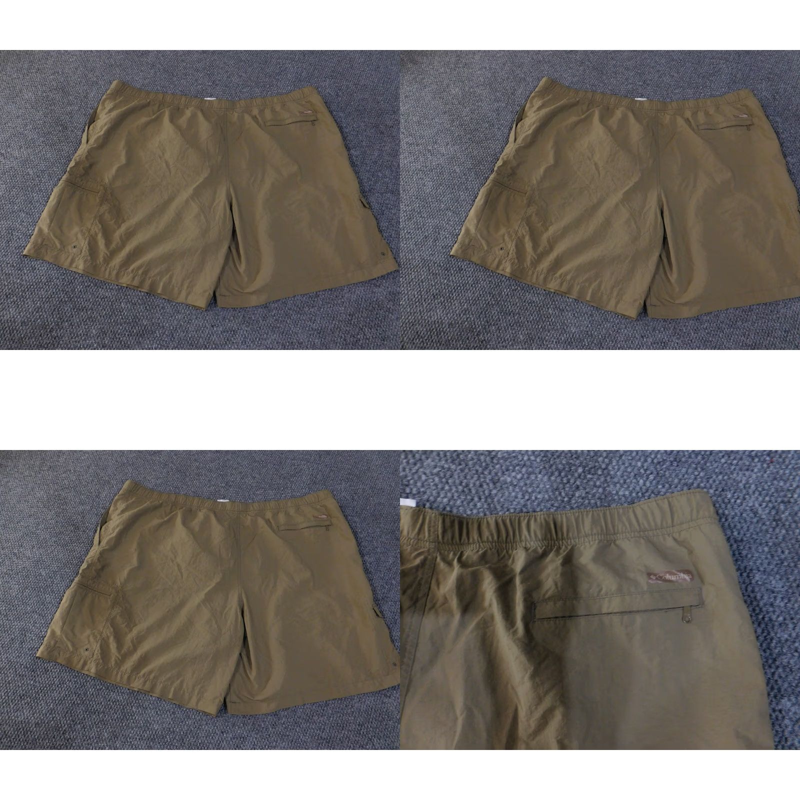 Vintage Columbia Cargo Shorts Mens 4XL Brown Nylon Polyester Outdoor Hiking Fishing Omni Shade Pockets Size US 39 - 8 Thumbnail