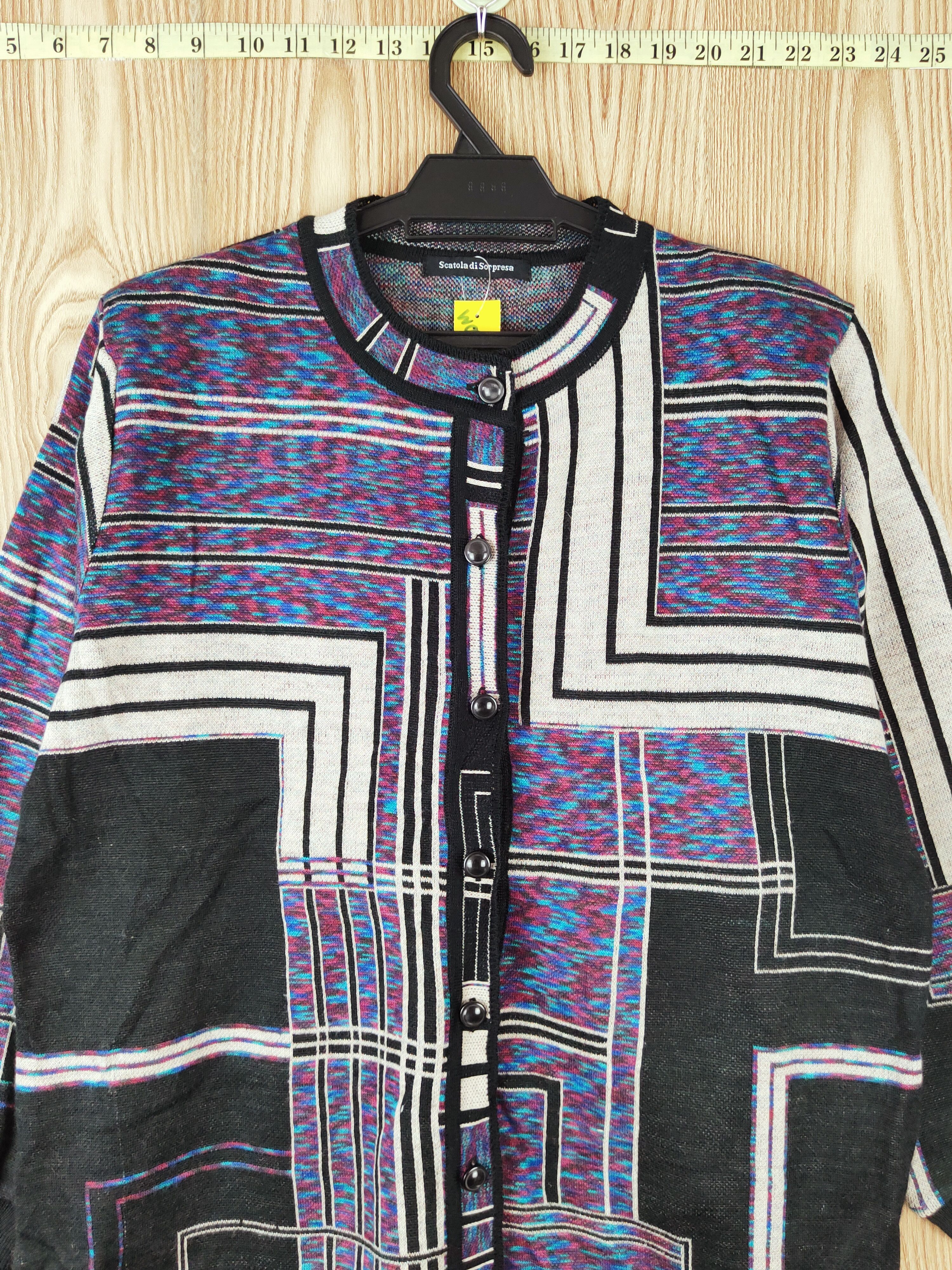 Homespun Knitwear Scatola di Sorpresa art patchwork Knitwear Cardigan #W036 Size M / US 6-8 / IT 42-44 - 2 Thumbnail