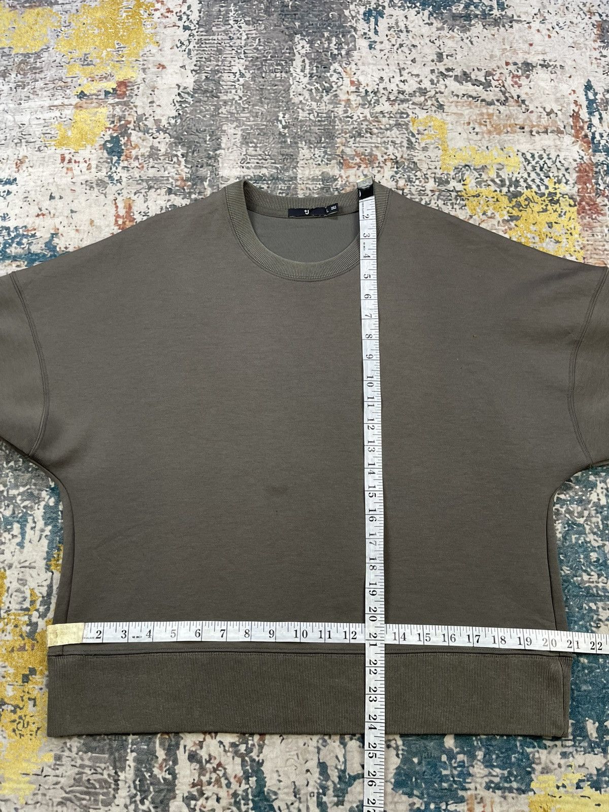 Jil Sander × Uniqlo Uniqlo +J Dry Cropped Drop Shoulder Sweatshirt Size L / US 10 / IT 46 - 10 Thumbnail