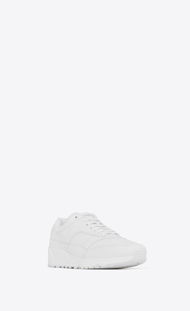 Saint Laurent Paris oc11z0226 760607 Bump Sneakers in Smooth Leather in White Size US 10 / IT 40 - 5 Thumbnail