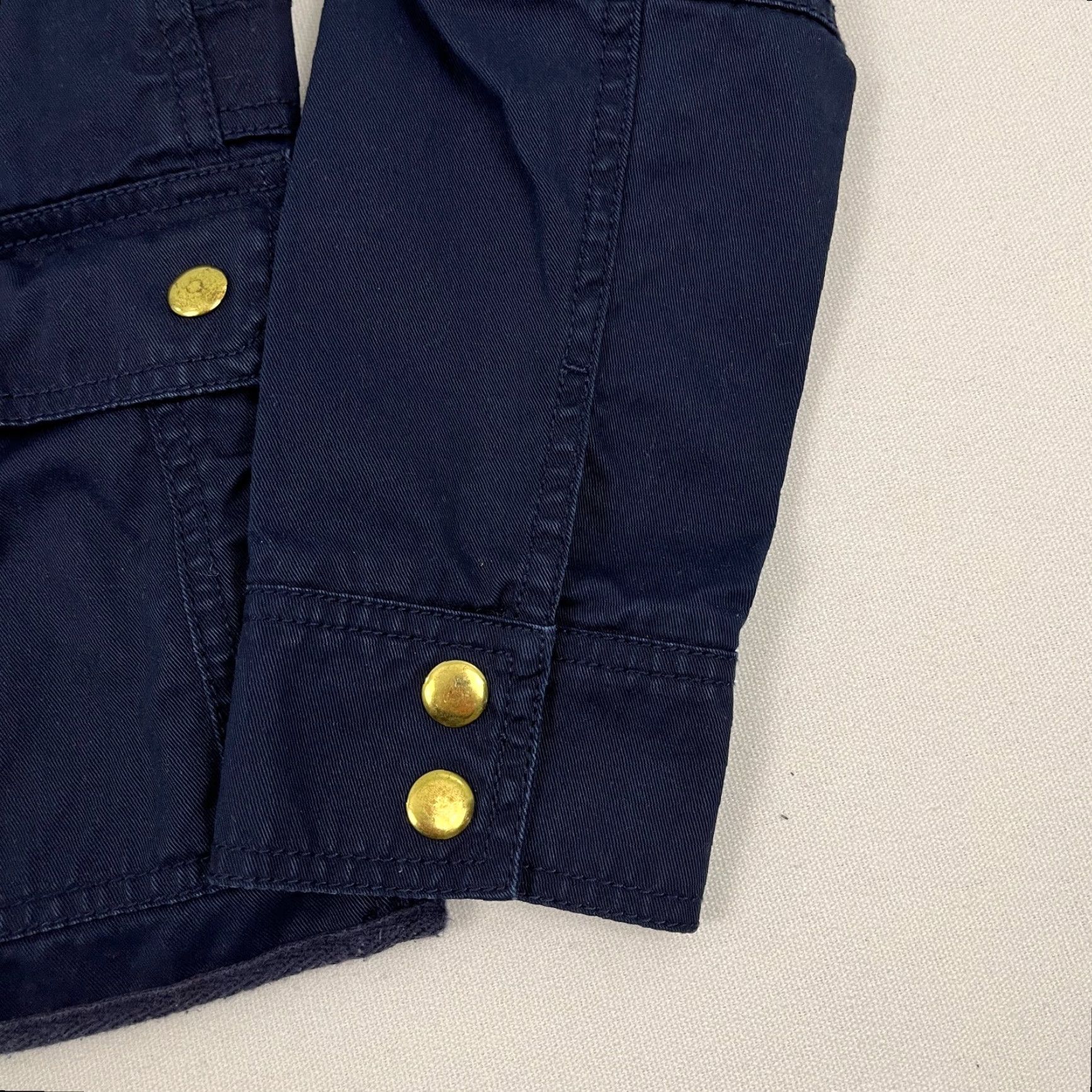 J.Crew J Crew Jacket Womens XS Navy Blue Relaxed Utility Barn Roll Cuff Size XS / US 0-2 / IT 36-38 - 6 Thumbnail