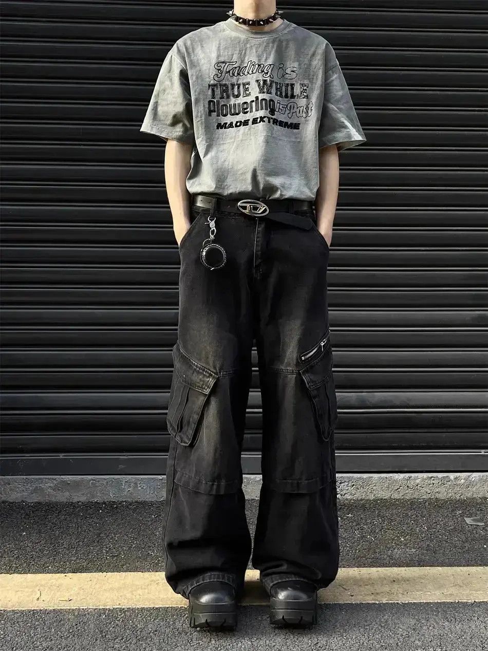 Big pocket workwear hip-hop jeans