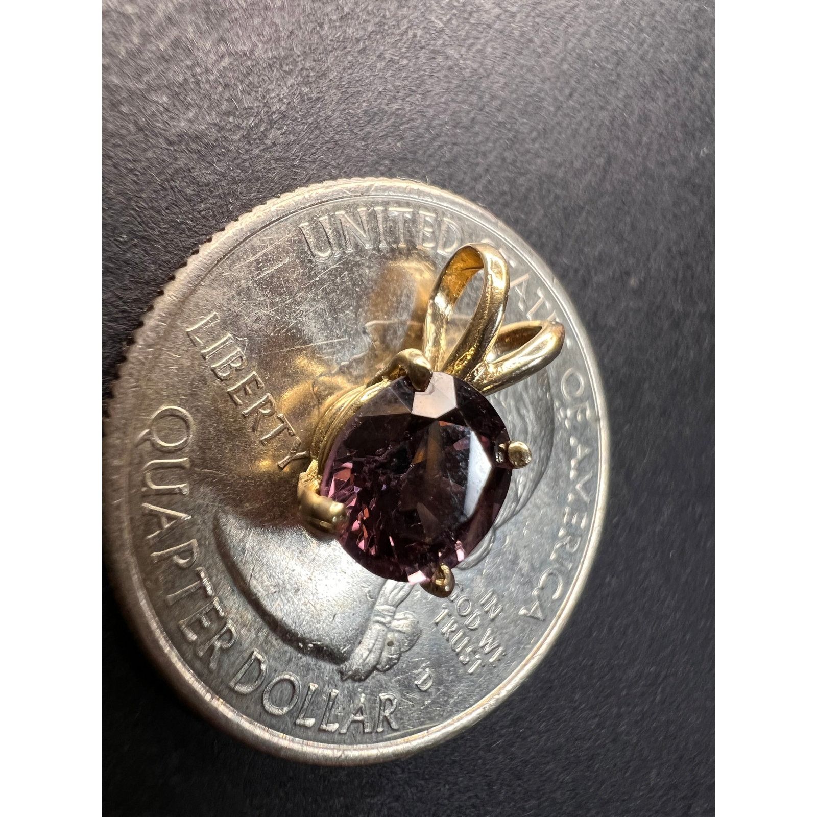 Other 14k gold Violet purple spinel pendant Size ONE SIZE - 9 Thumbnail